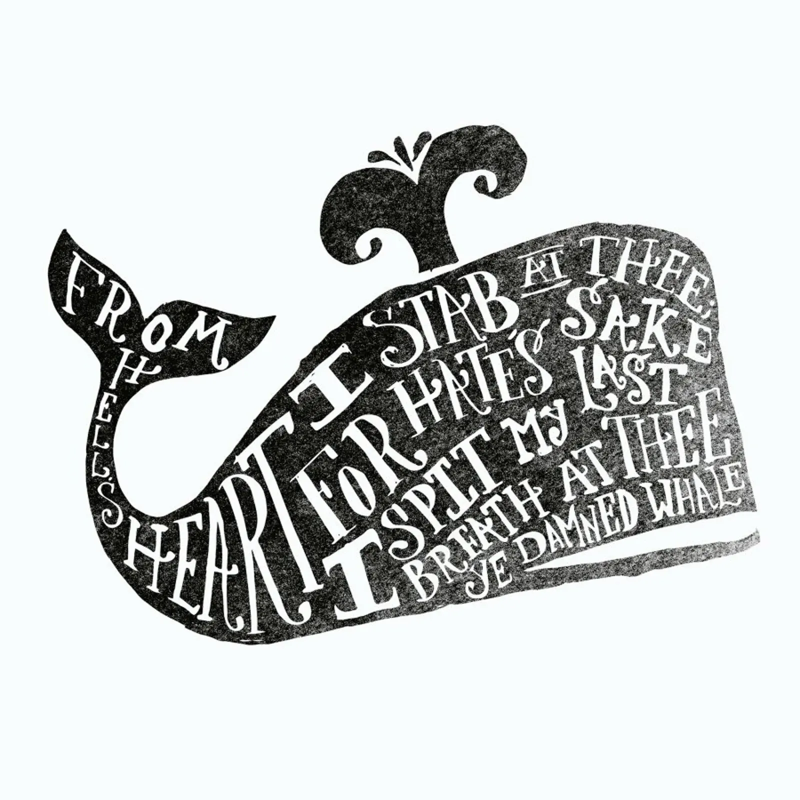 ye damned whale poster con telaio in legno da Matthew Taylor Wilson