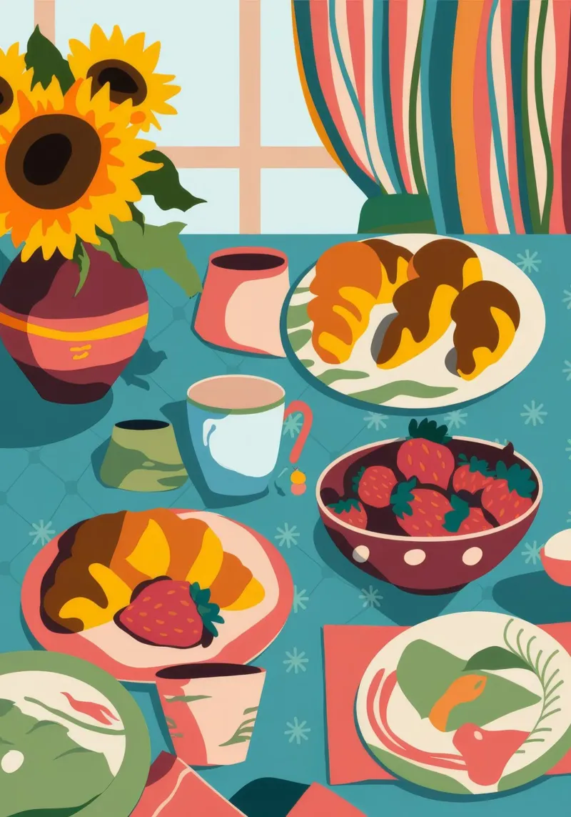 Breakfast by Window canvas by Kamera Obskura