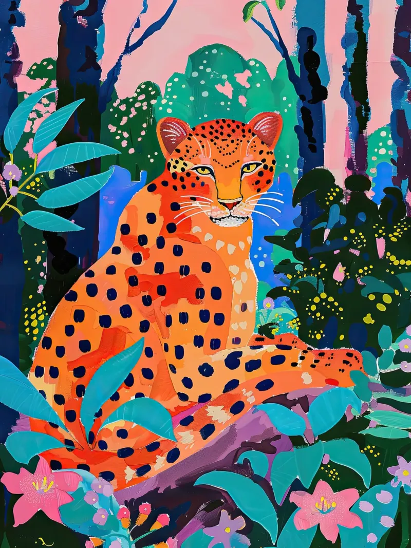 Leopardo della giungla pellicola backlit da DaarbyN