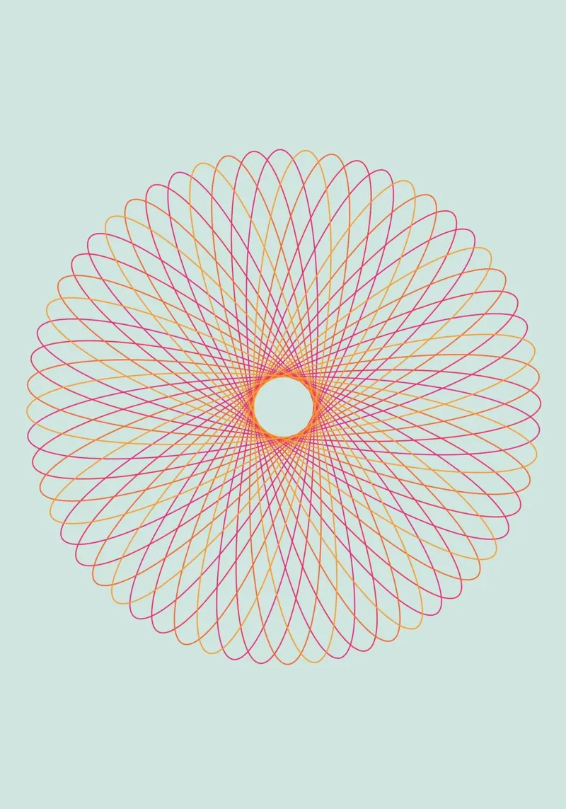 Spirograph Series – C01 Leinwand von zimmerkunst