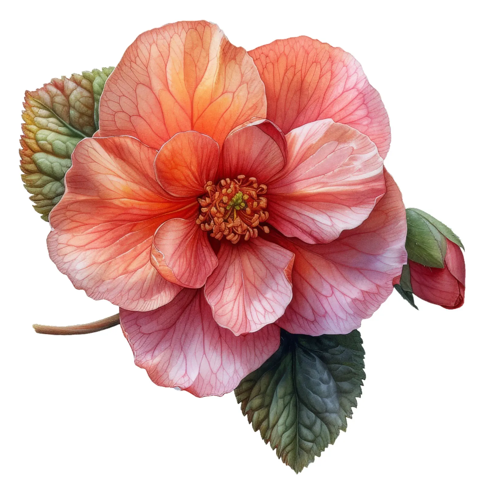 Wachs Begonie Blume Hahnemühle von Bold Blooms