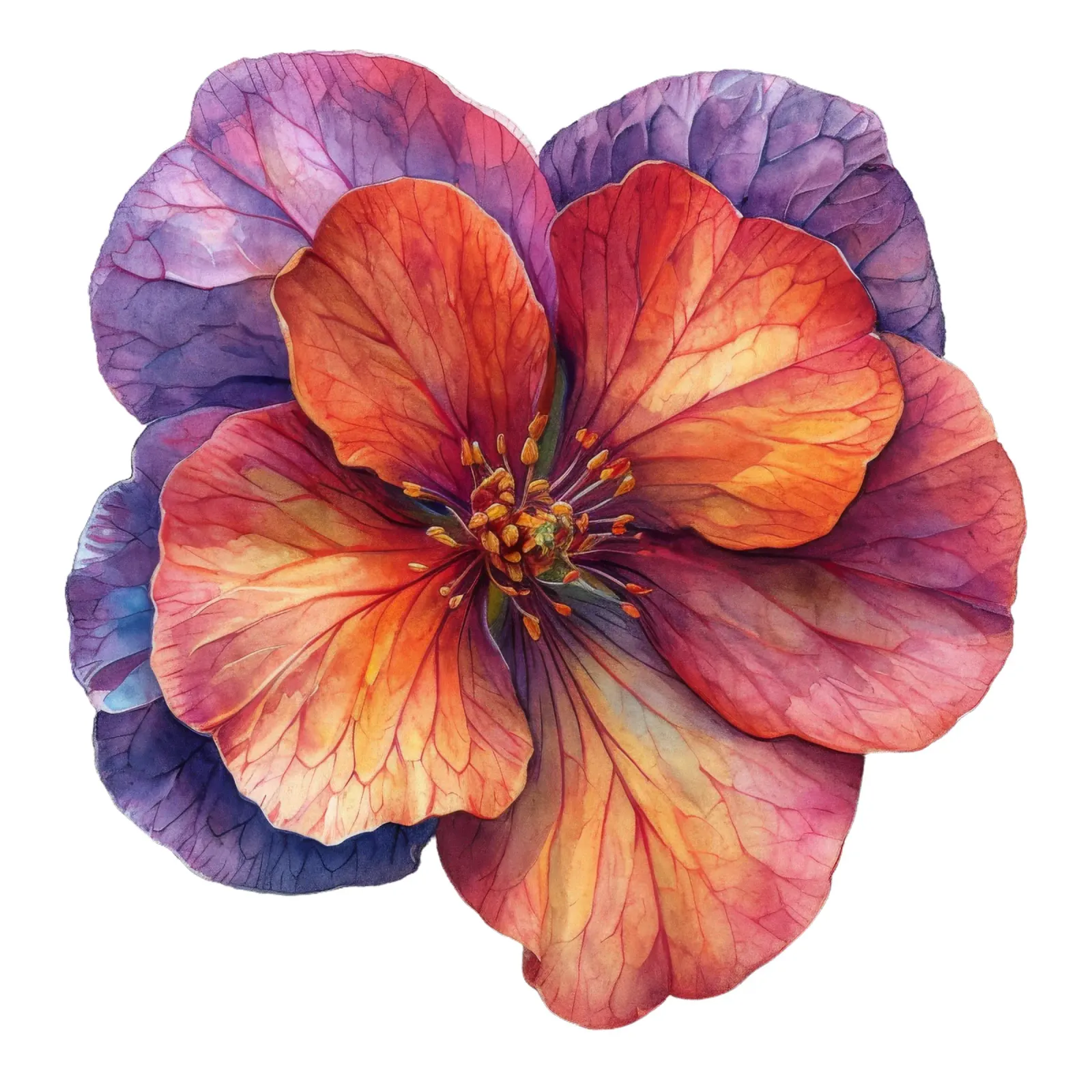 Fleur de bégonia en cire film rétro-éclairé de Bold Blooms