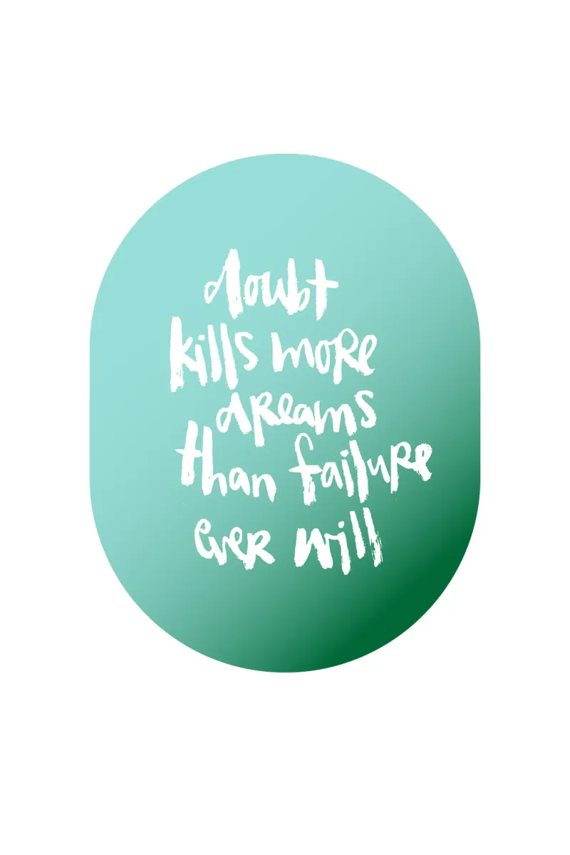 Doubt Kills More Dreams canvas by Brushmeetspaper