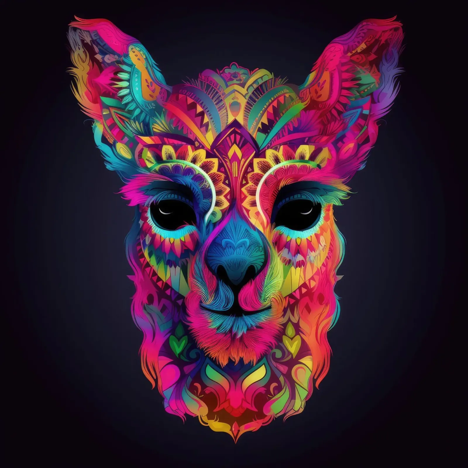 Tatoo Alpaca acrylic glass by Animal Portraits