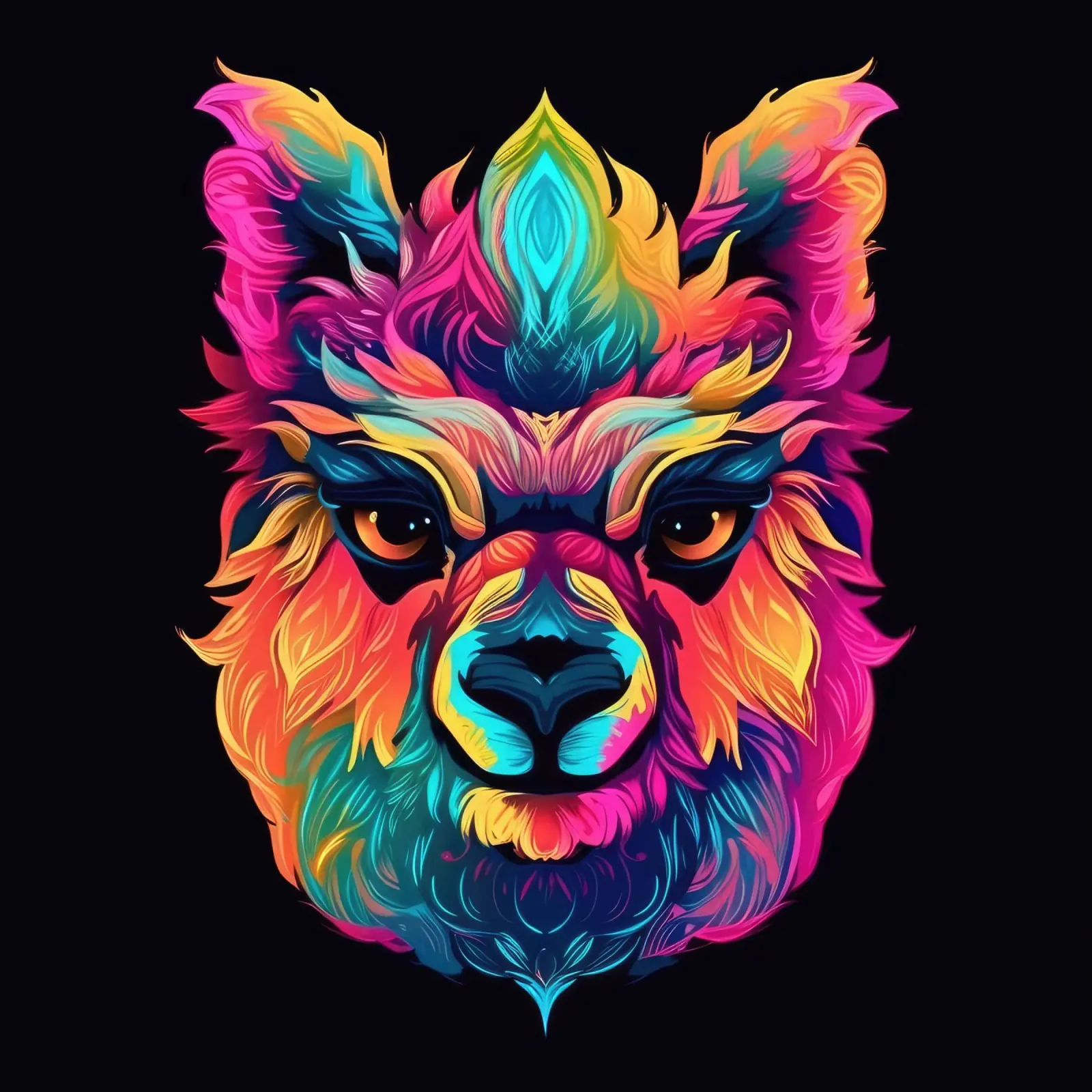 Tatoo Alpaca alluminio dibond da Animal Portraits