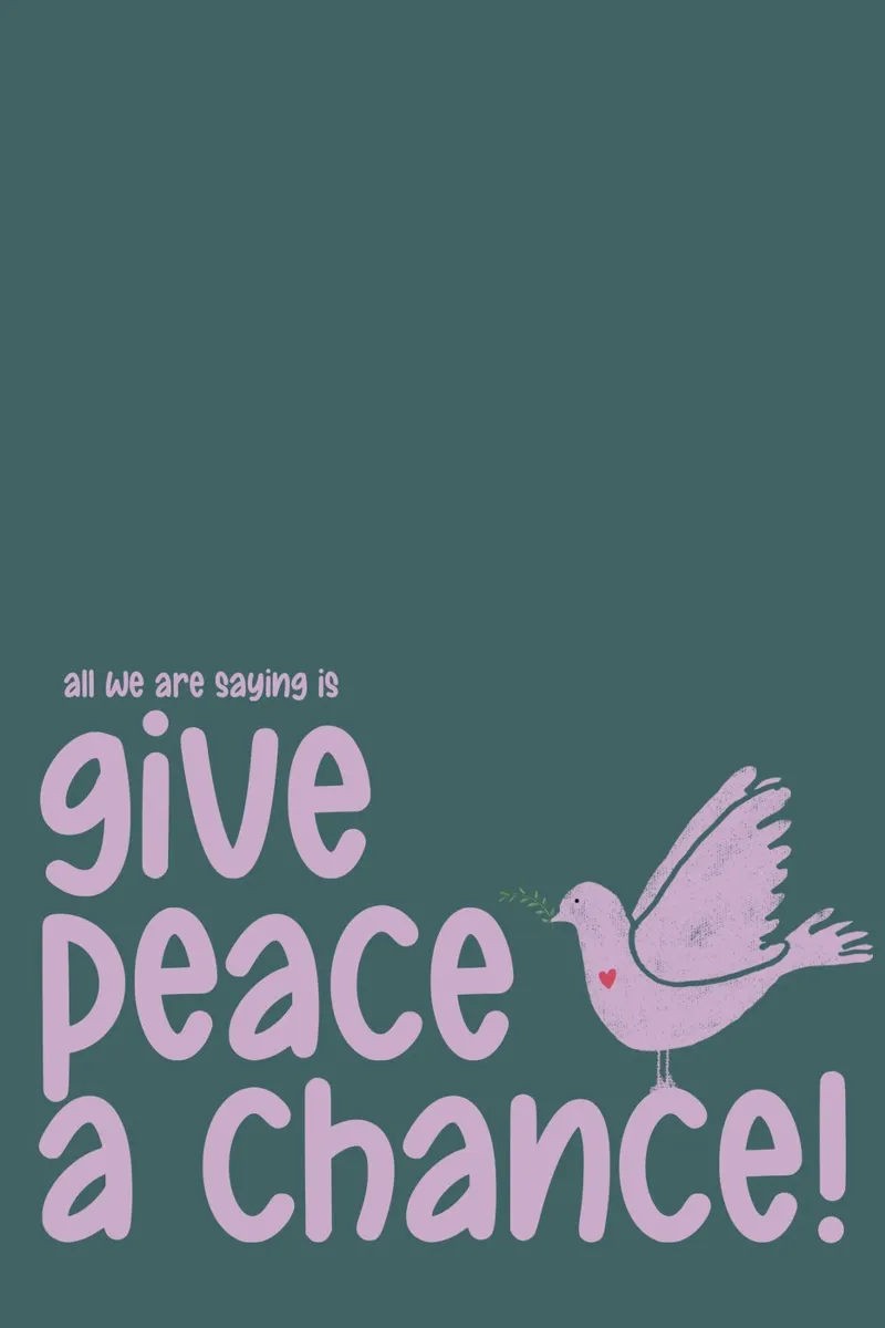 Give Peace a Chance pellicola backlit da maramirage