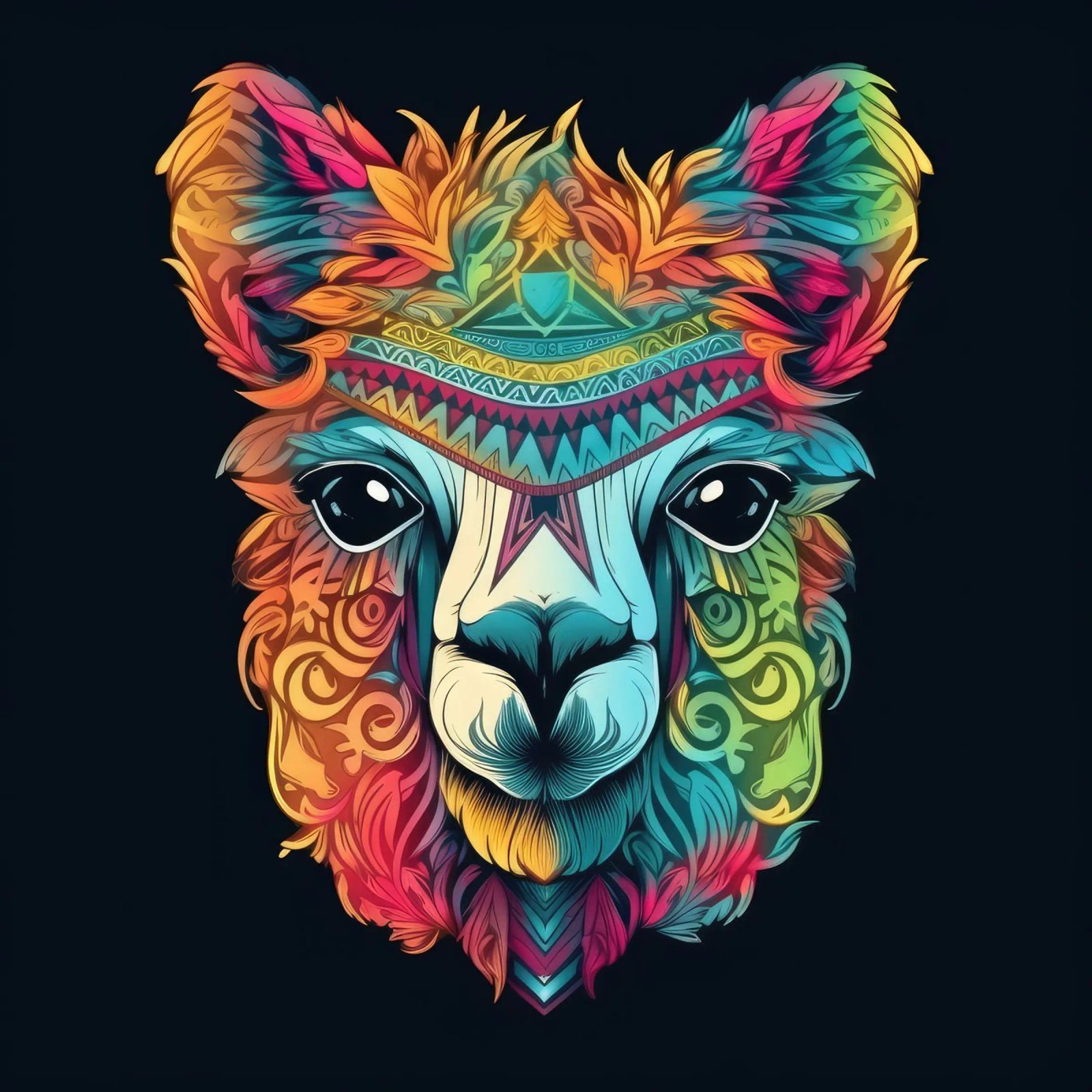 Tatoo Alpaca pellicola backlit da Animal Portraits