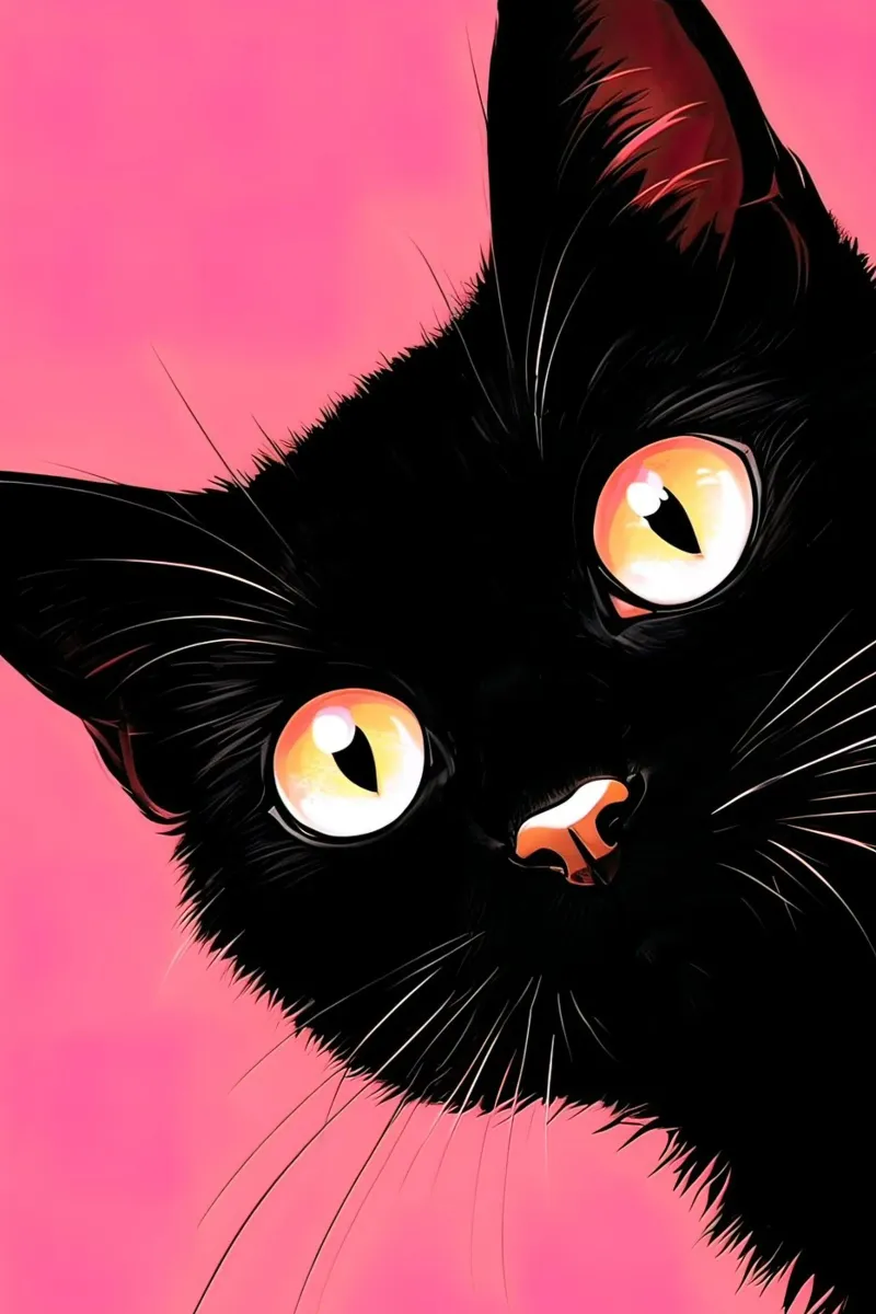 gatto curioso pellicola backlit da 🎁 ARTVI-SHOP