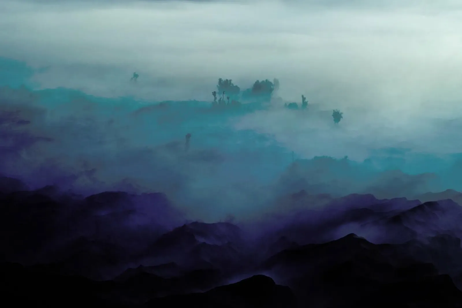 Land of Fog - Rudi Gunawan canvas met Baklijst van Pictufy