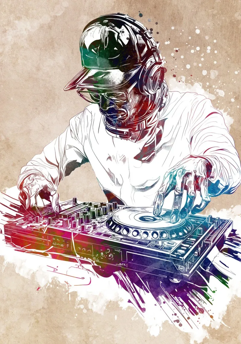 DJ boy music art alluminio dibond da Justyna Jaszke JBJart