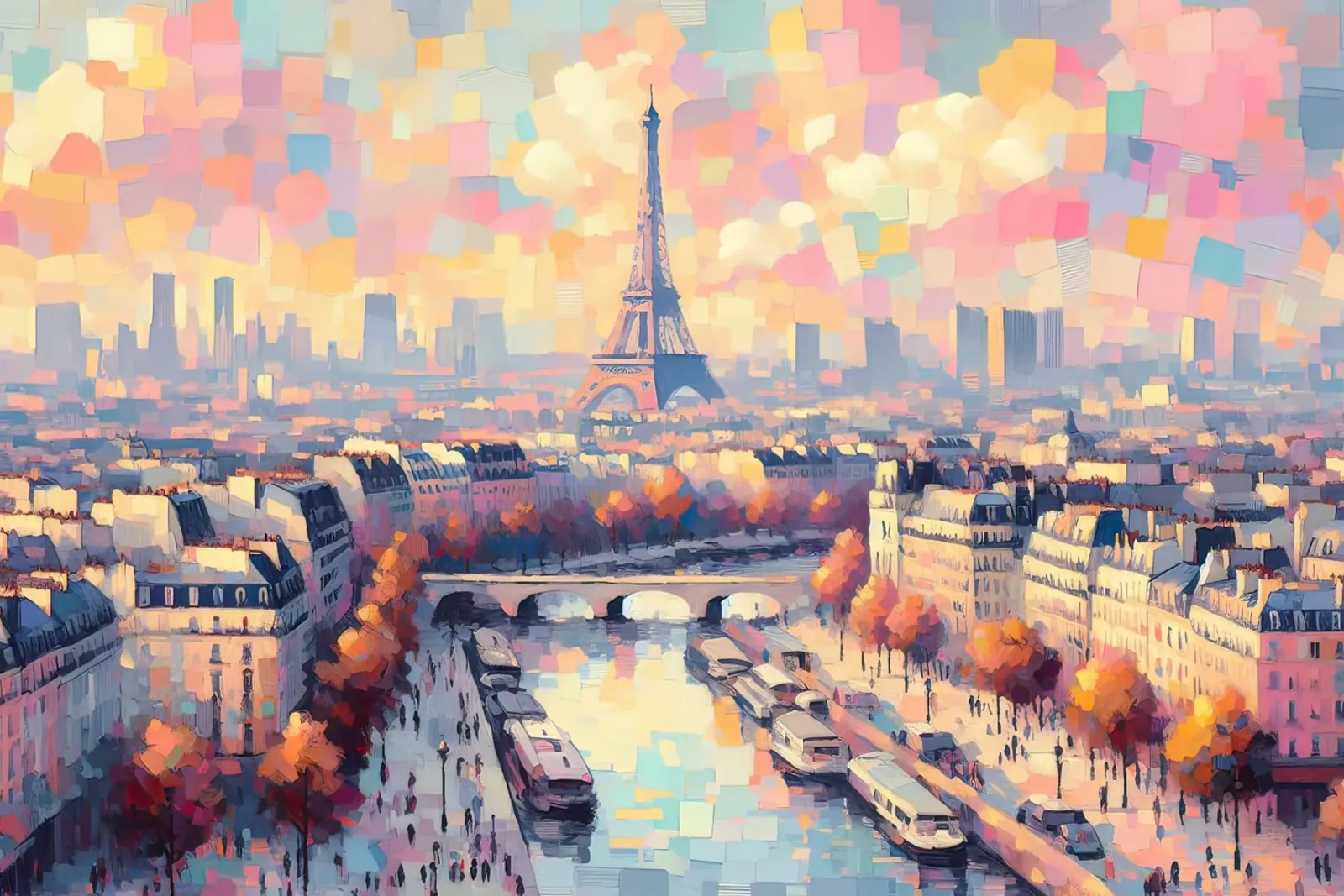 Parigi colore pastello pellicola backlit da ARTVI-SHOP
