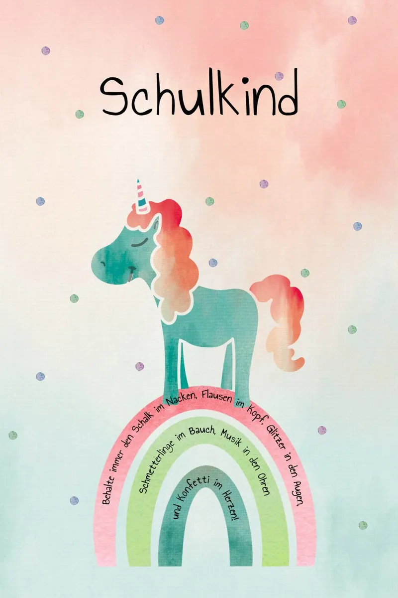 Schulkind - Einhorn alluminio dibond da maramirage