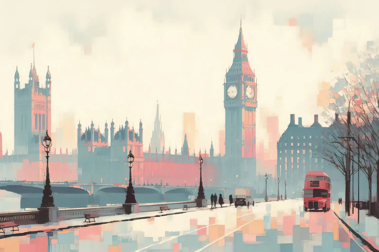 London pastel color pellicola backlit da ARTVI-SHOP
