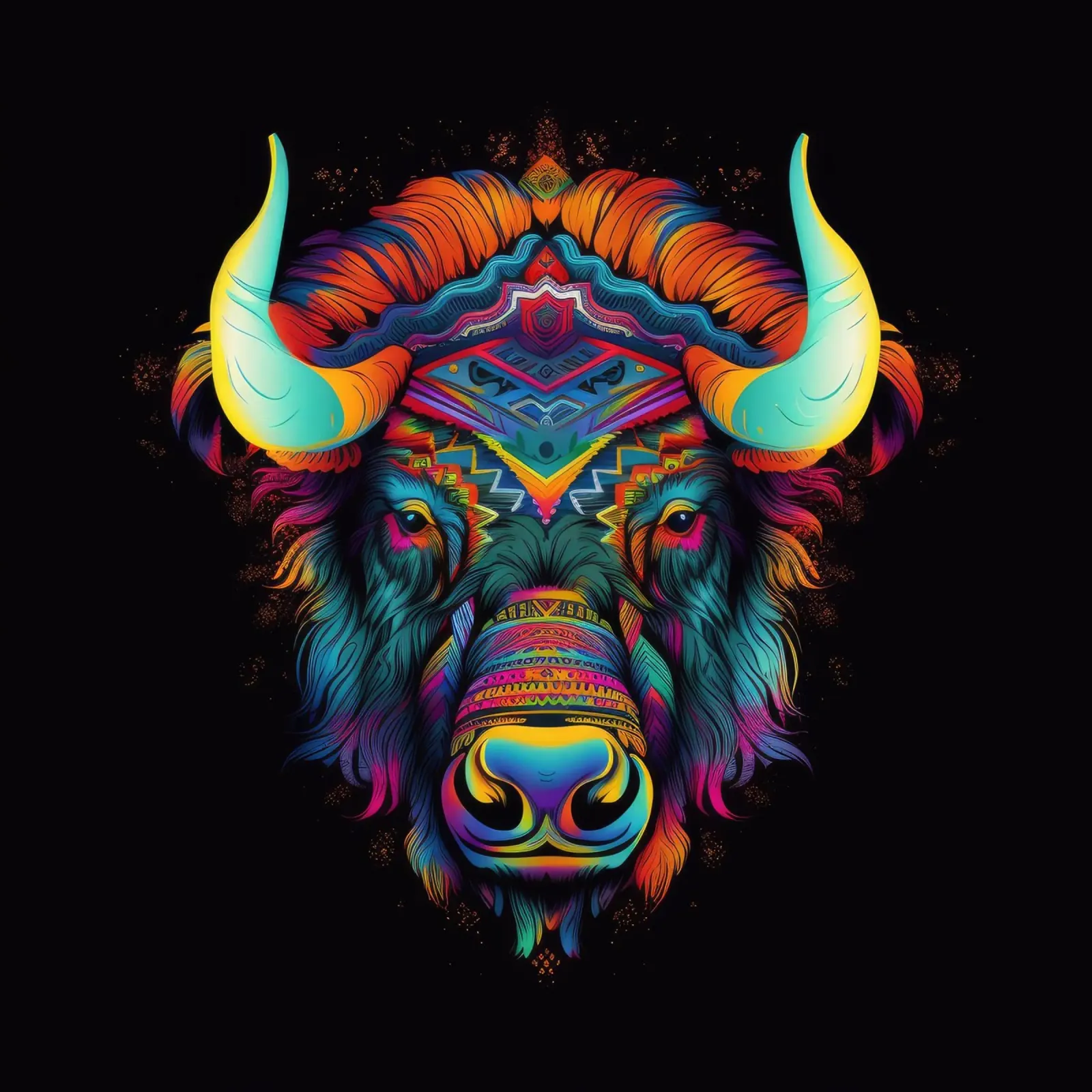 Bisonte Tatoo pellicola backlit da Animal Portraits