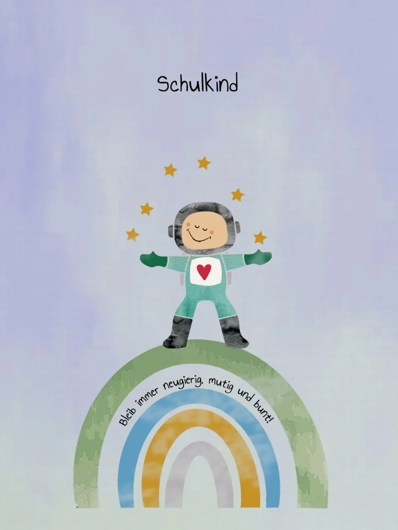 Schulkind - kleiner Astronaut pellicola backlit da maramirage