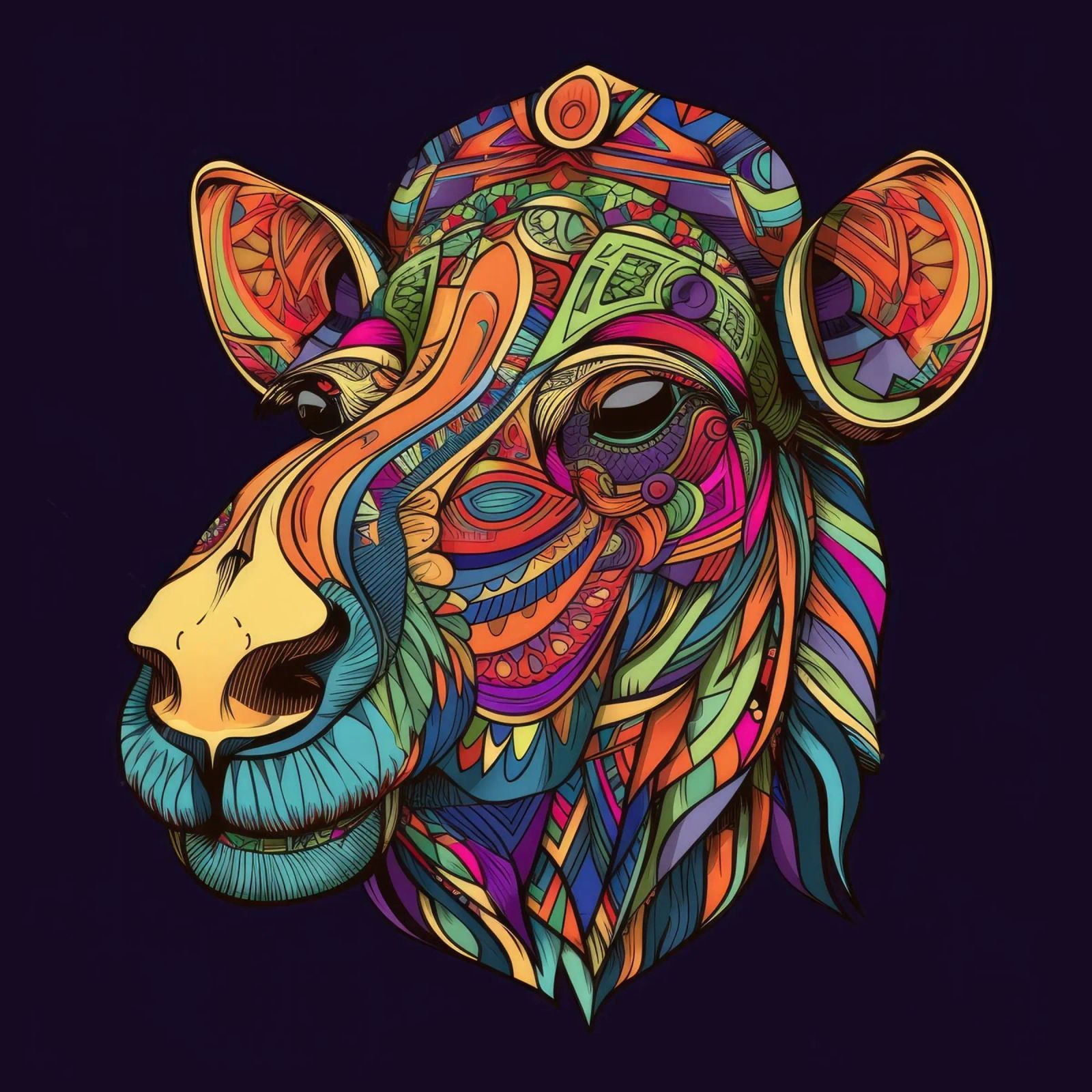 Tatoo Camel pellicola backlit da Animal Portraits