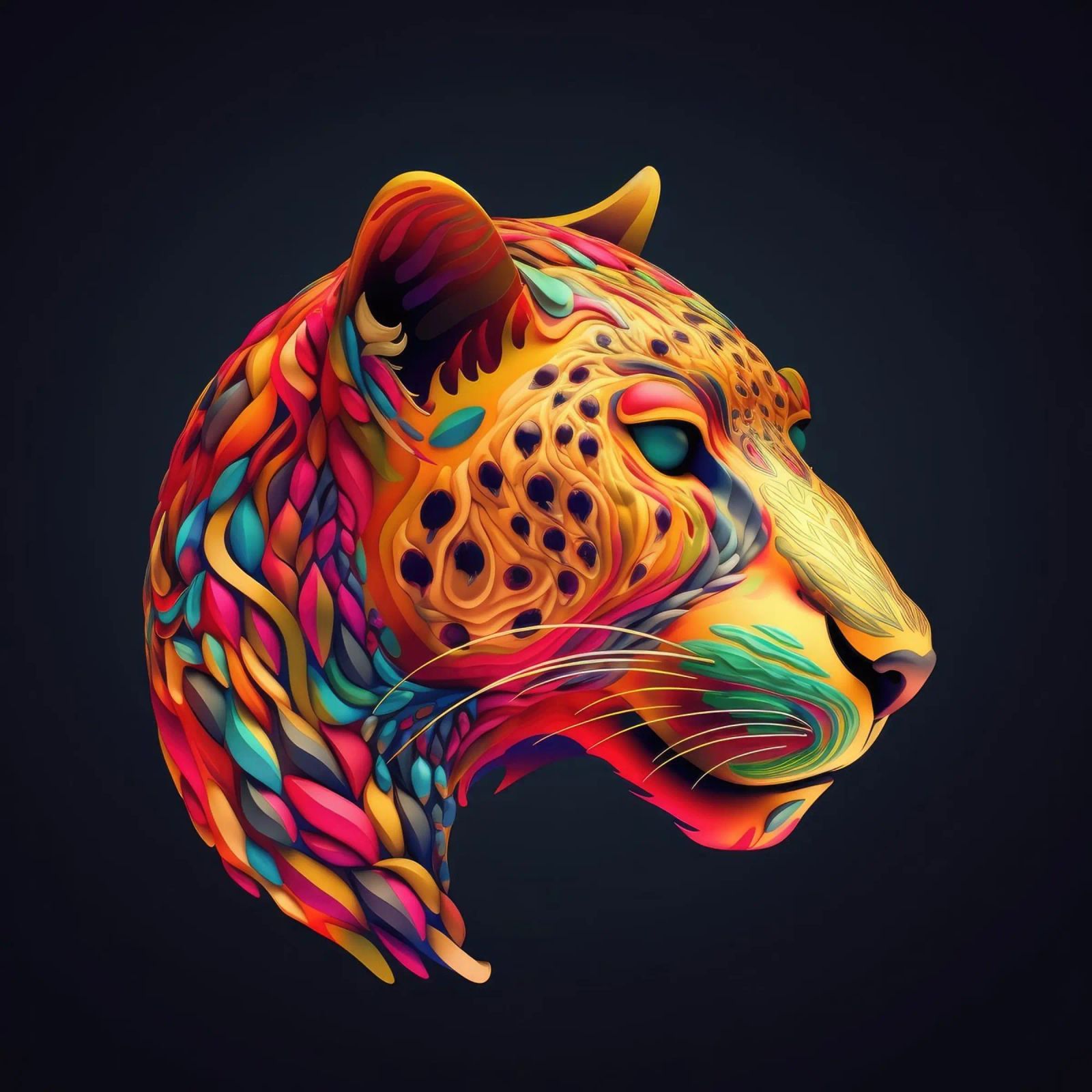 Tatoo Gepard Poster von Animal Portraits