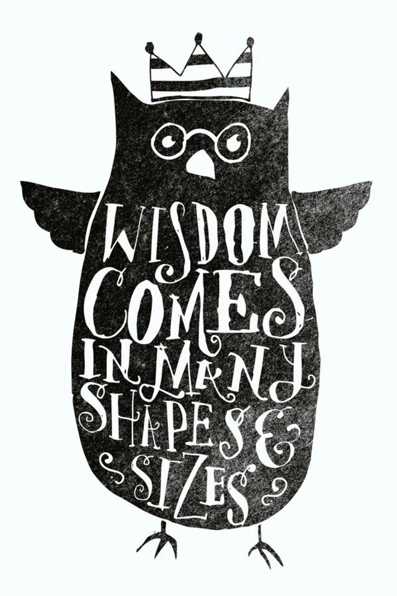wisdom comes in many shapes and sizes pellicola backlit da Matthew Taylor Wilson