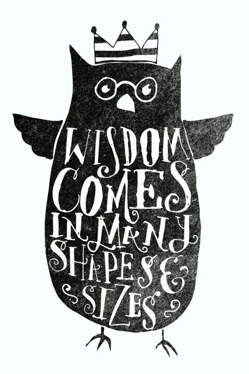 wisdom comes in many shapes and sizes plexiglass da Matthew Taylor Wilson