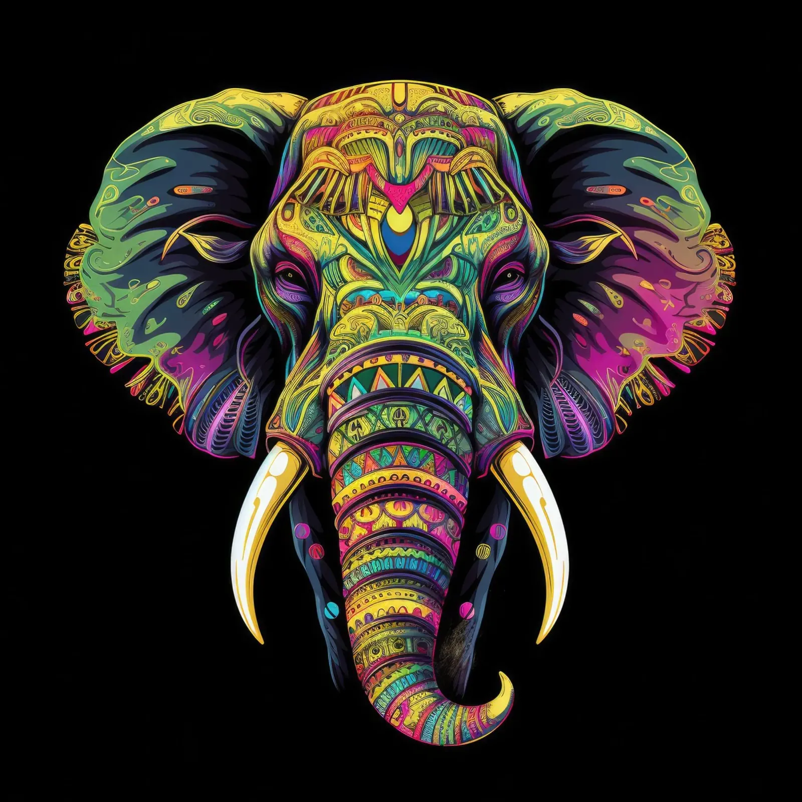 Elefante Tatoo pellicola backlit da Animal Portraits