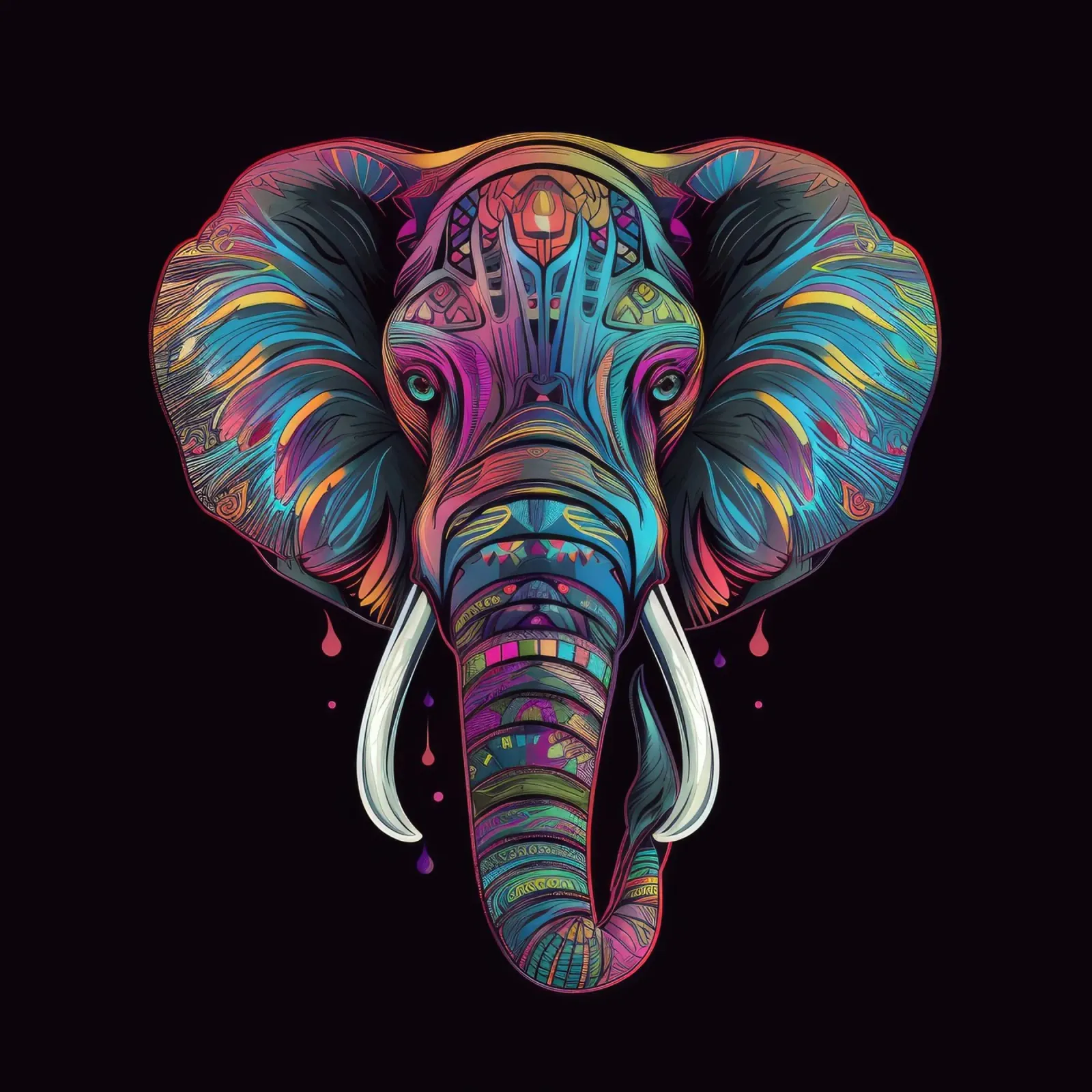 Elefante Tatoo pellicola backlit da Animal Portraits