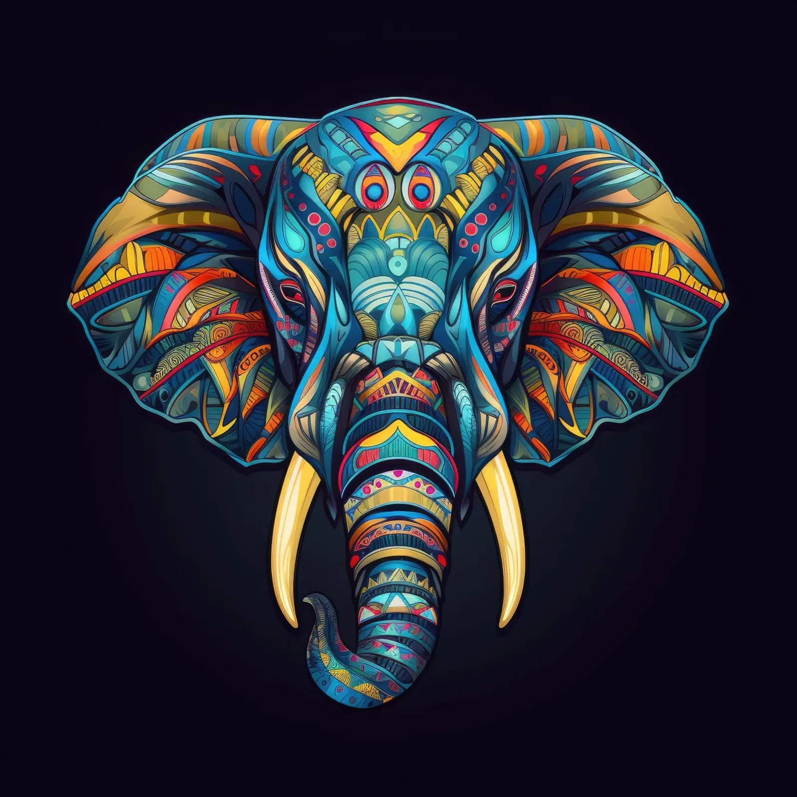 Elefante Tatoo pellicola backlit da Animal Portraits
