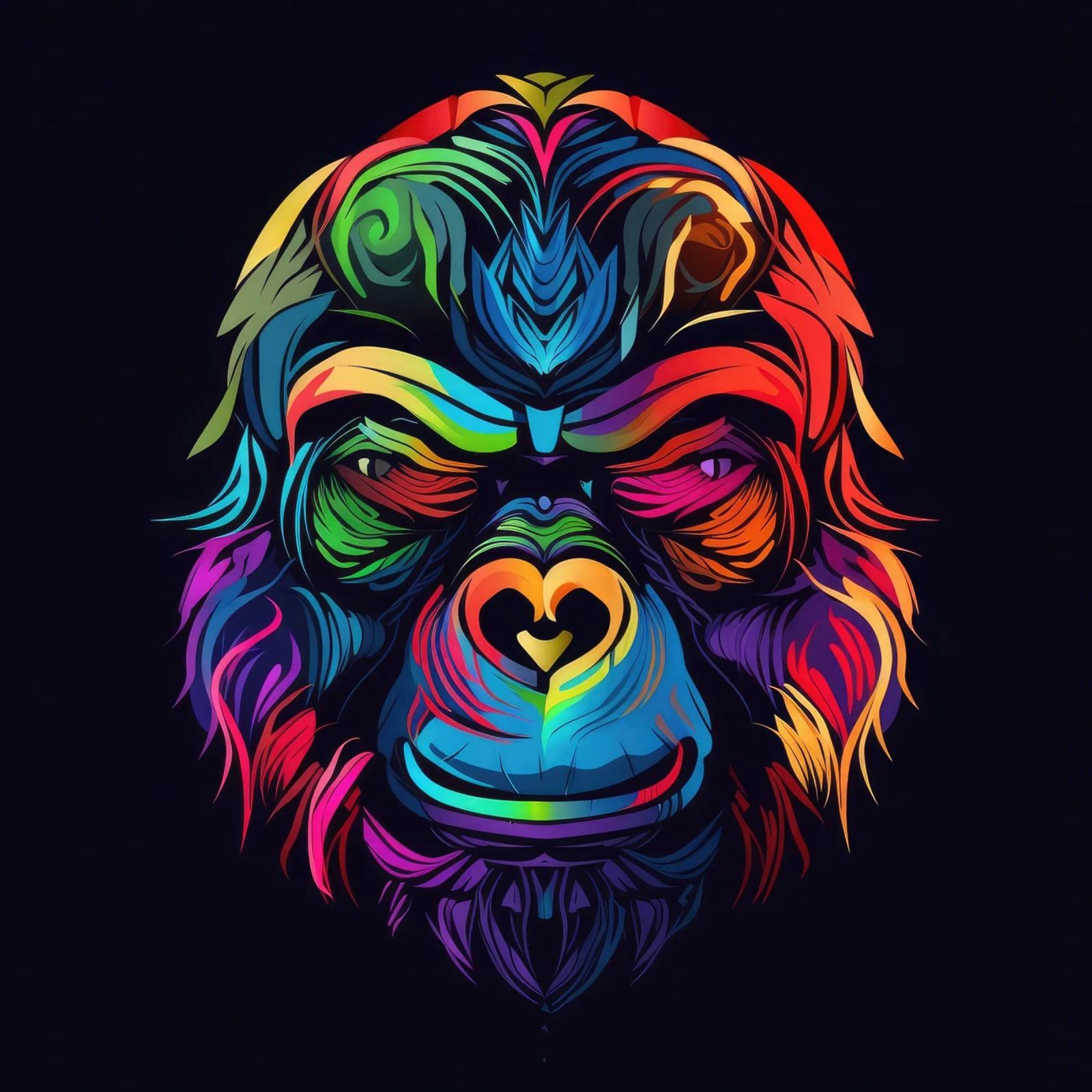 Tatoo Gorilla pellicola backlit da Animal Portraits