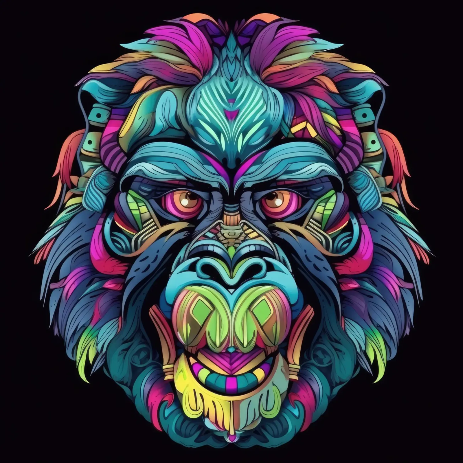 Tatoo Gorilla pellicola backlit da Animal Portraits