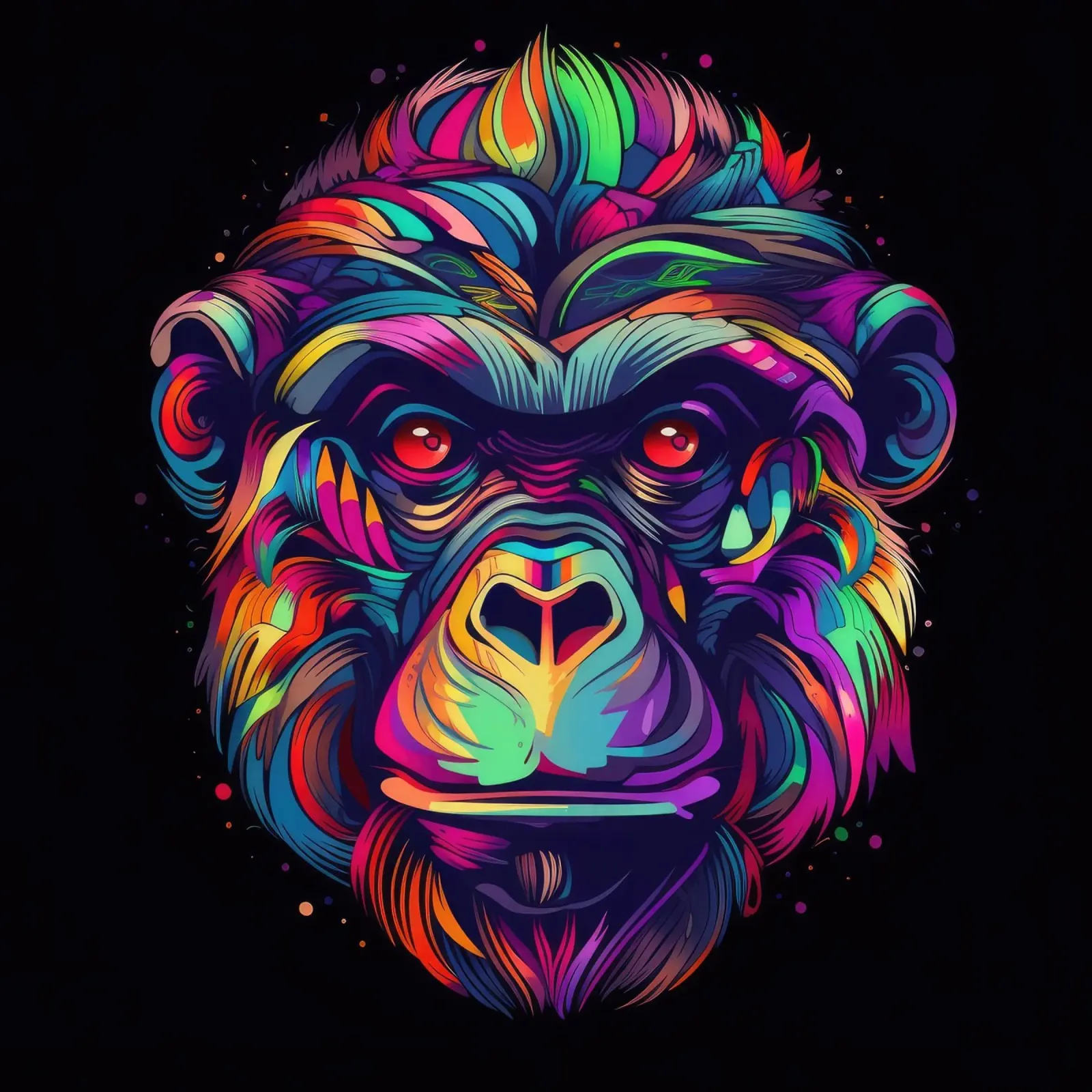 Tatoo Gorilla carta hahnemühle da Animal Portraits