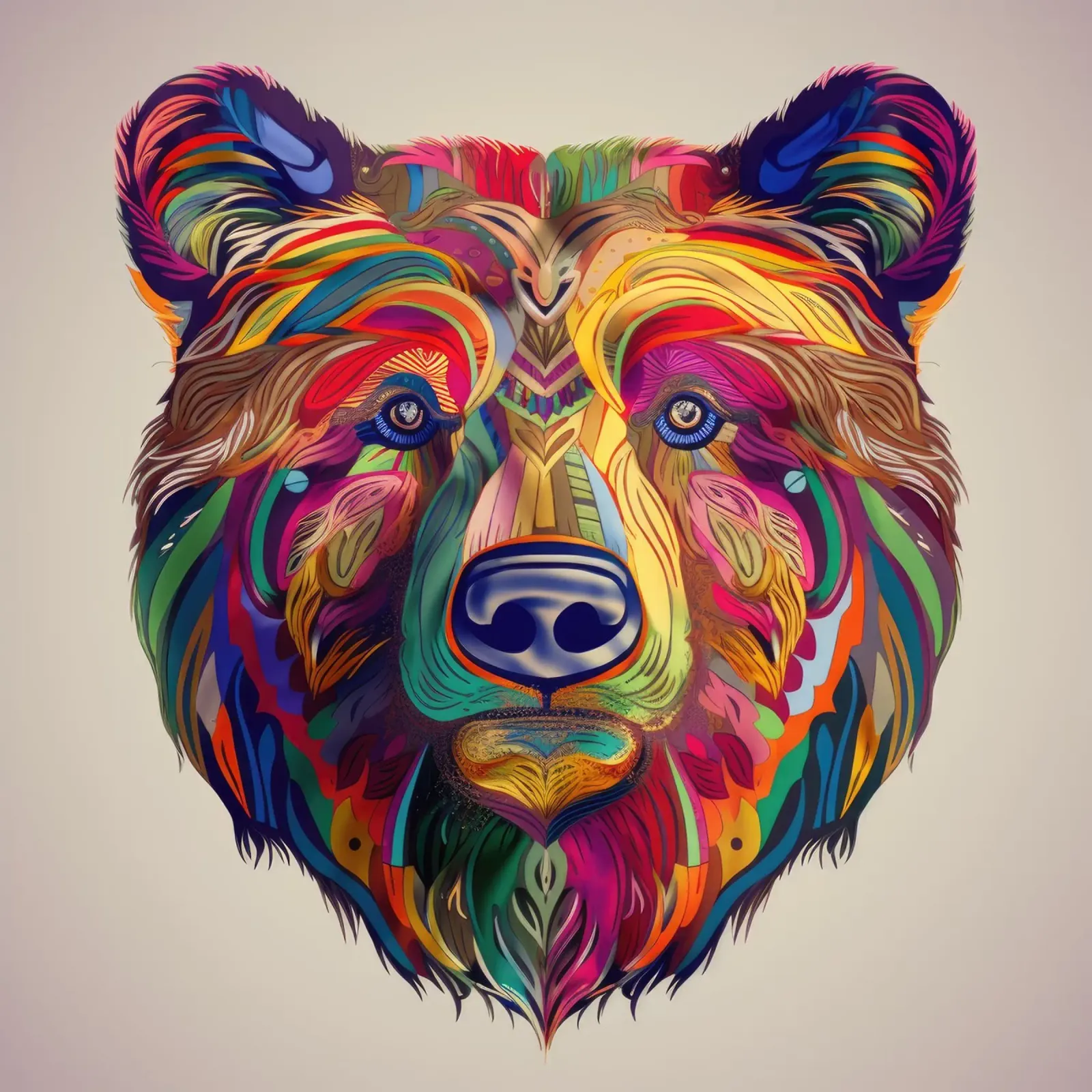 Tatoo orso grizzly pellicola backlit da Animal Portraits
