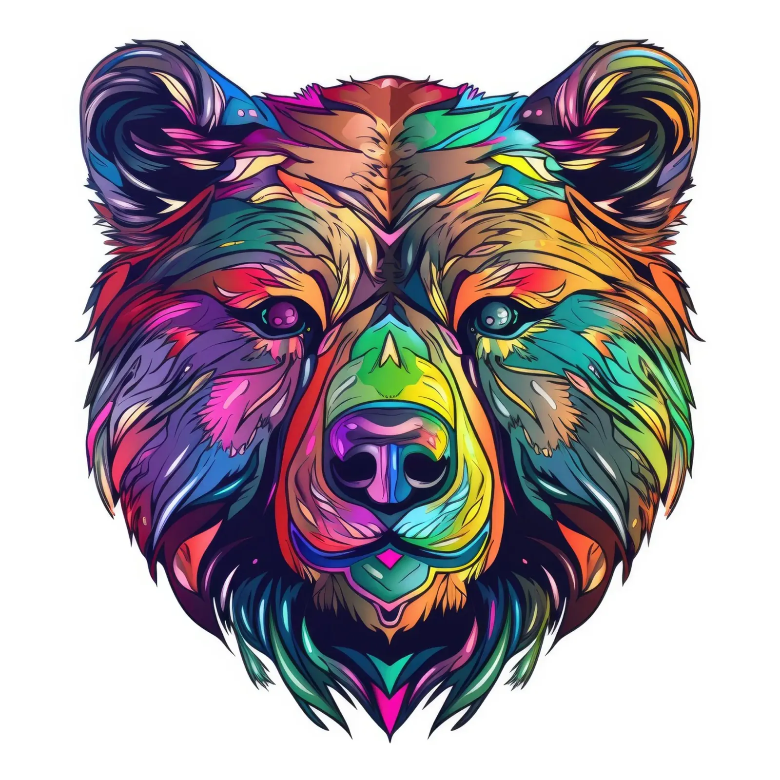 Tatoo orso grizzly pellicola backlit da Animal Portraits