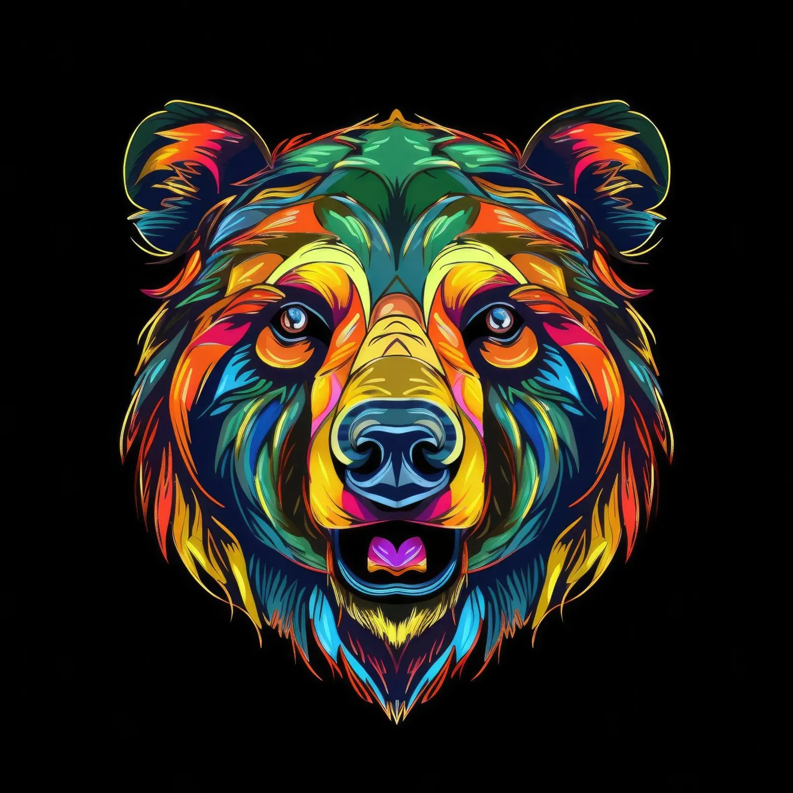 Tatoo orso grizzly pellicola backlit da Animal Portraits