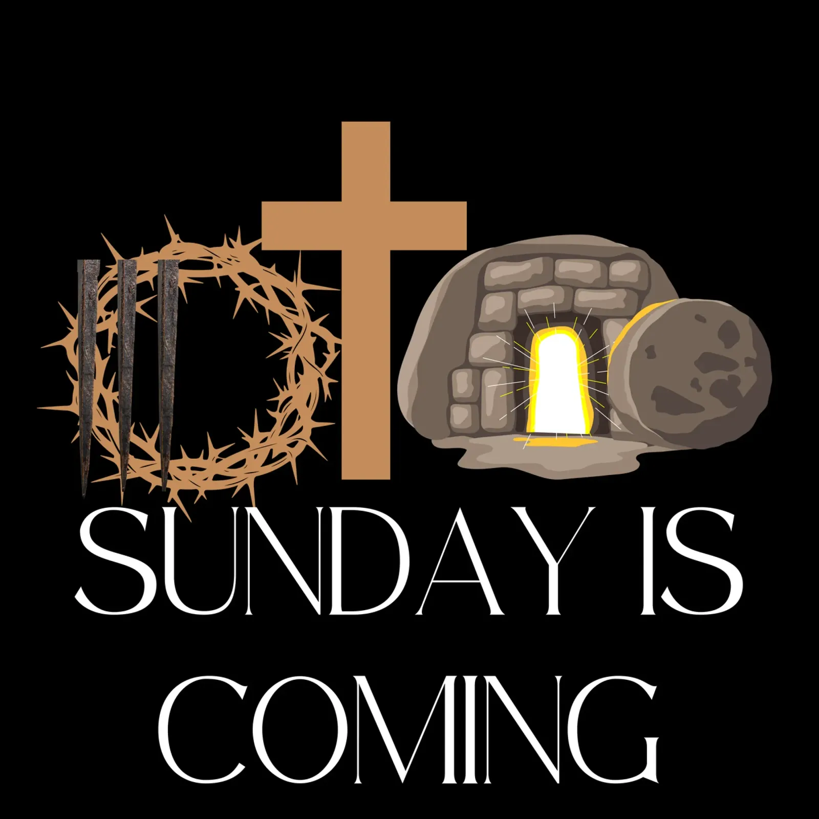 Sunday Is Coming Hope Rises with the Son Victory in Christ canvas by Lionandlamb