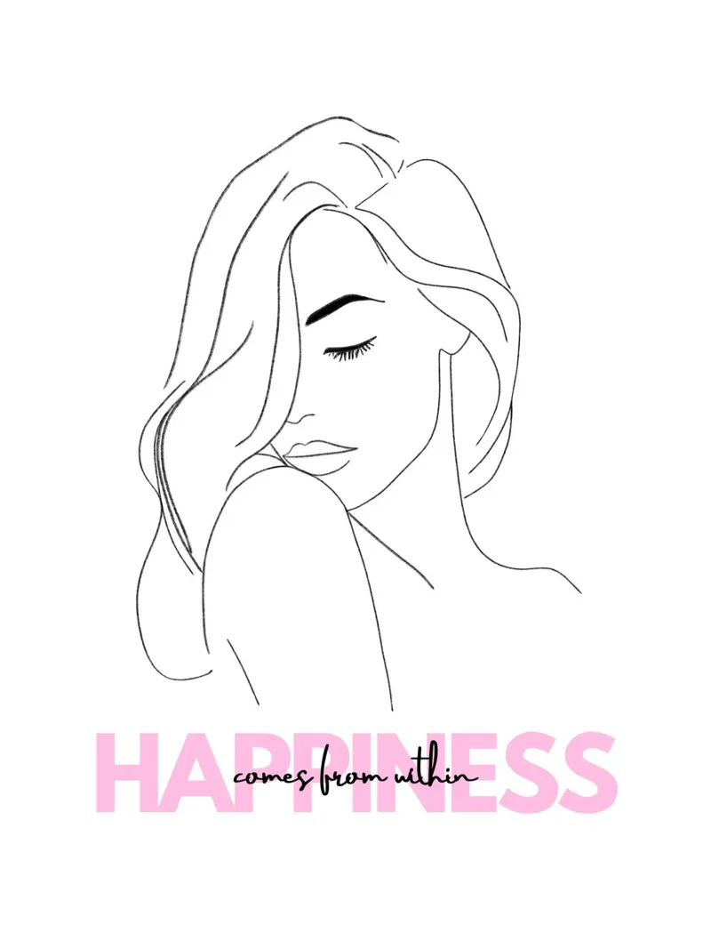 HAPPINESS comes from within canvas with Floater frame by ArtDesign by KBK