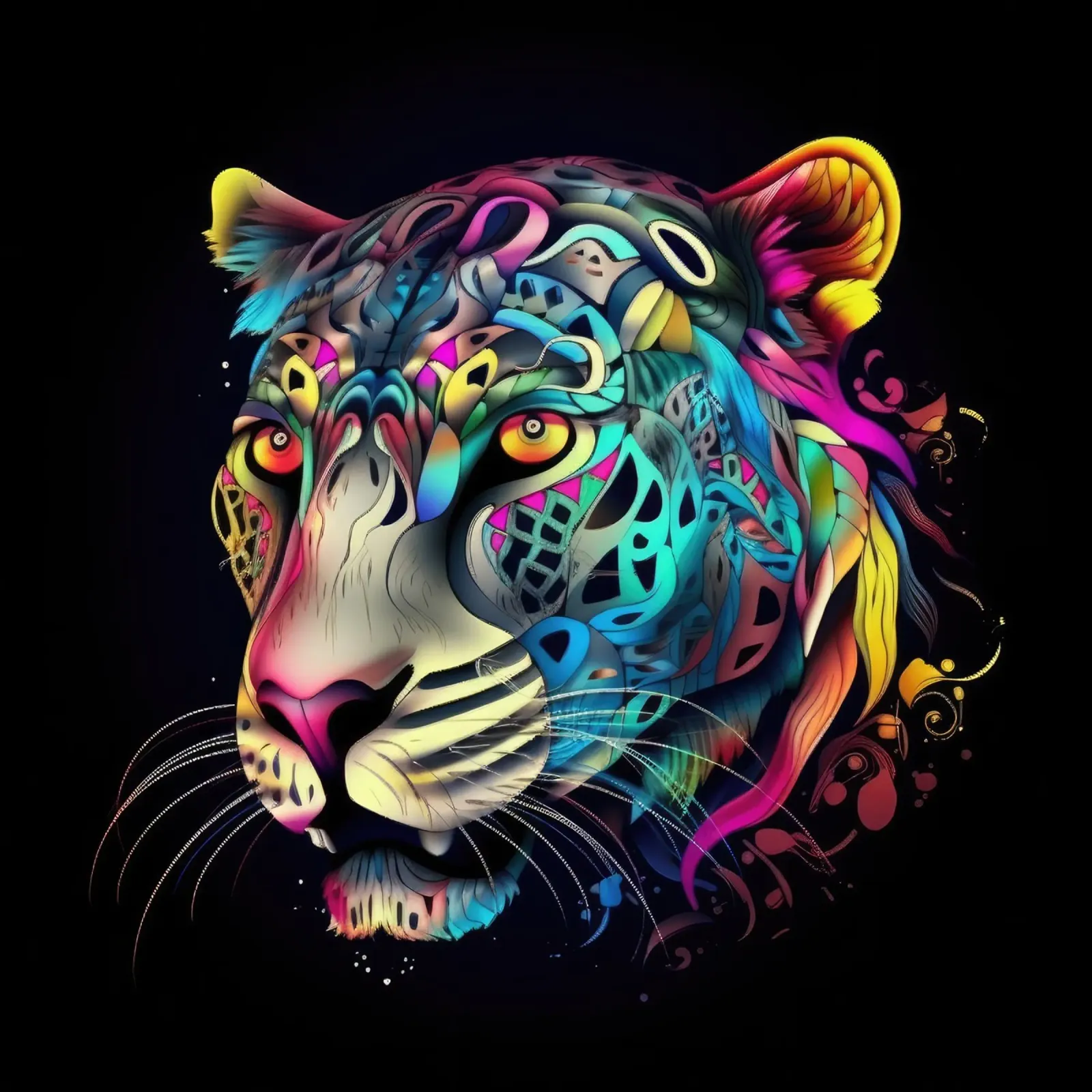 Tatoo Jaguar pellicola backlit da Animal Portraits