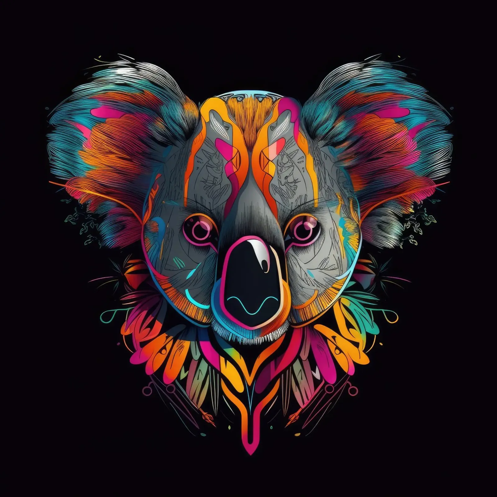 Tatoo Koala pellicola backlit da Animal Portraits