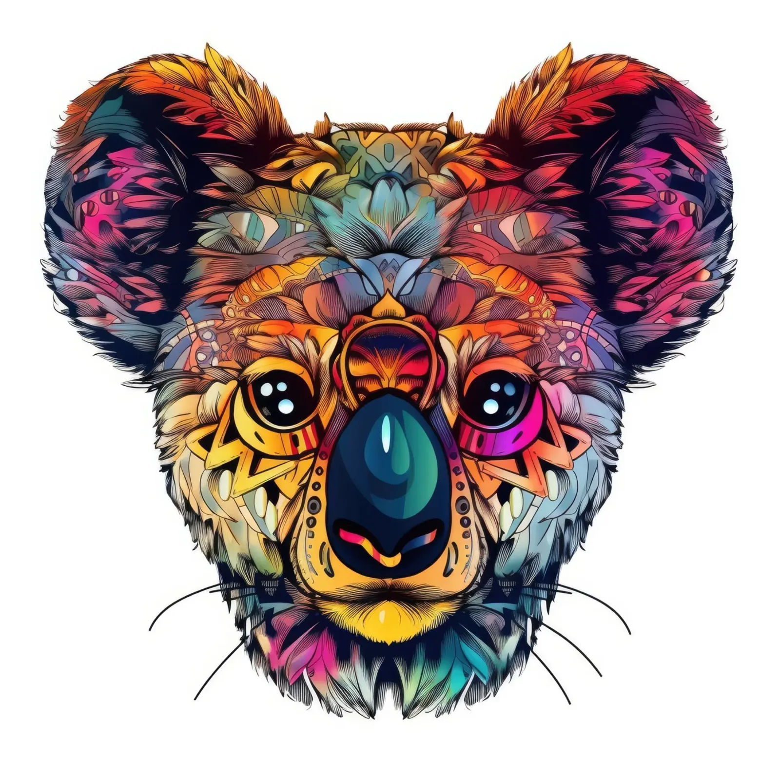 Tatoo Koala pellicola backlit da Animal Portraits