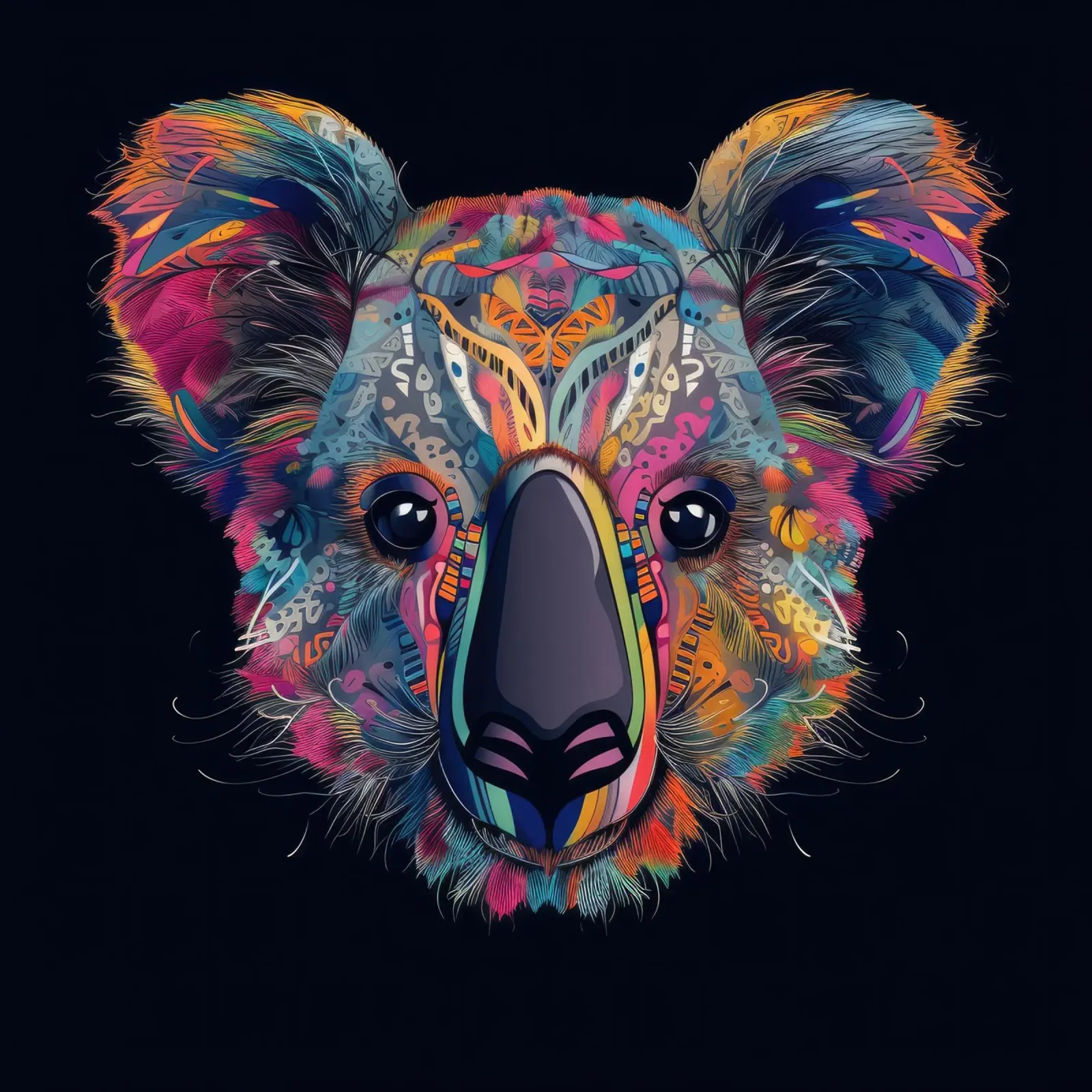 Tatoo Koala pellicola backlit da Animal Portraits