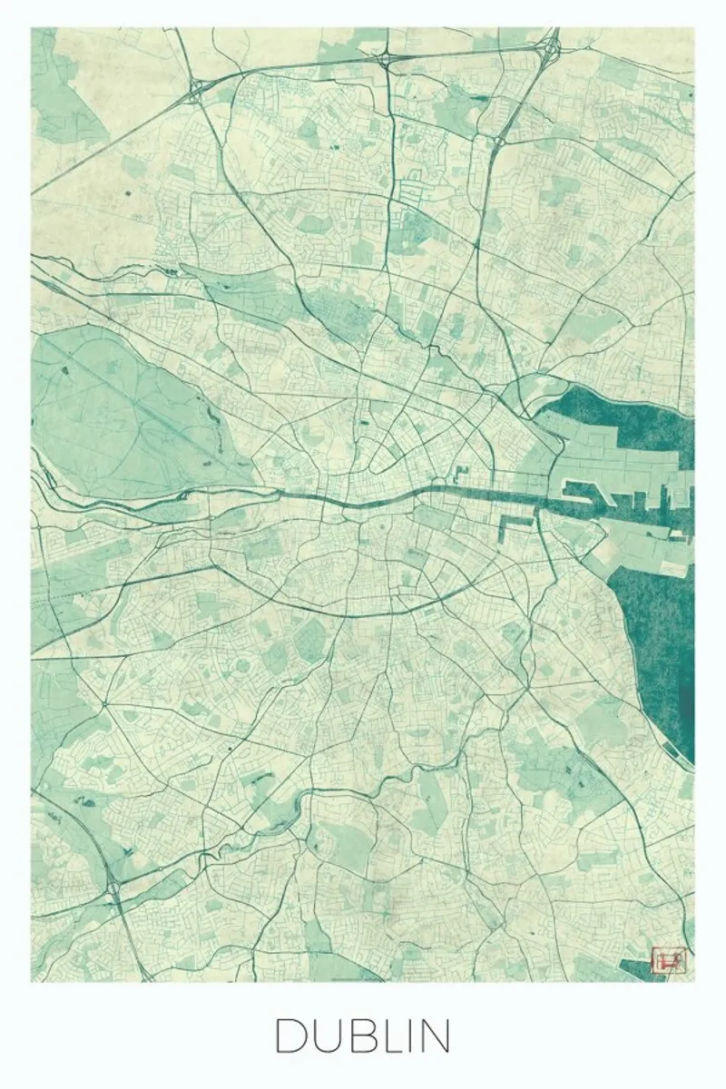 Dublin Vintage poster da Hubert Roguski