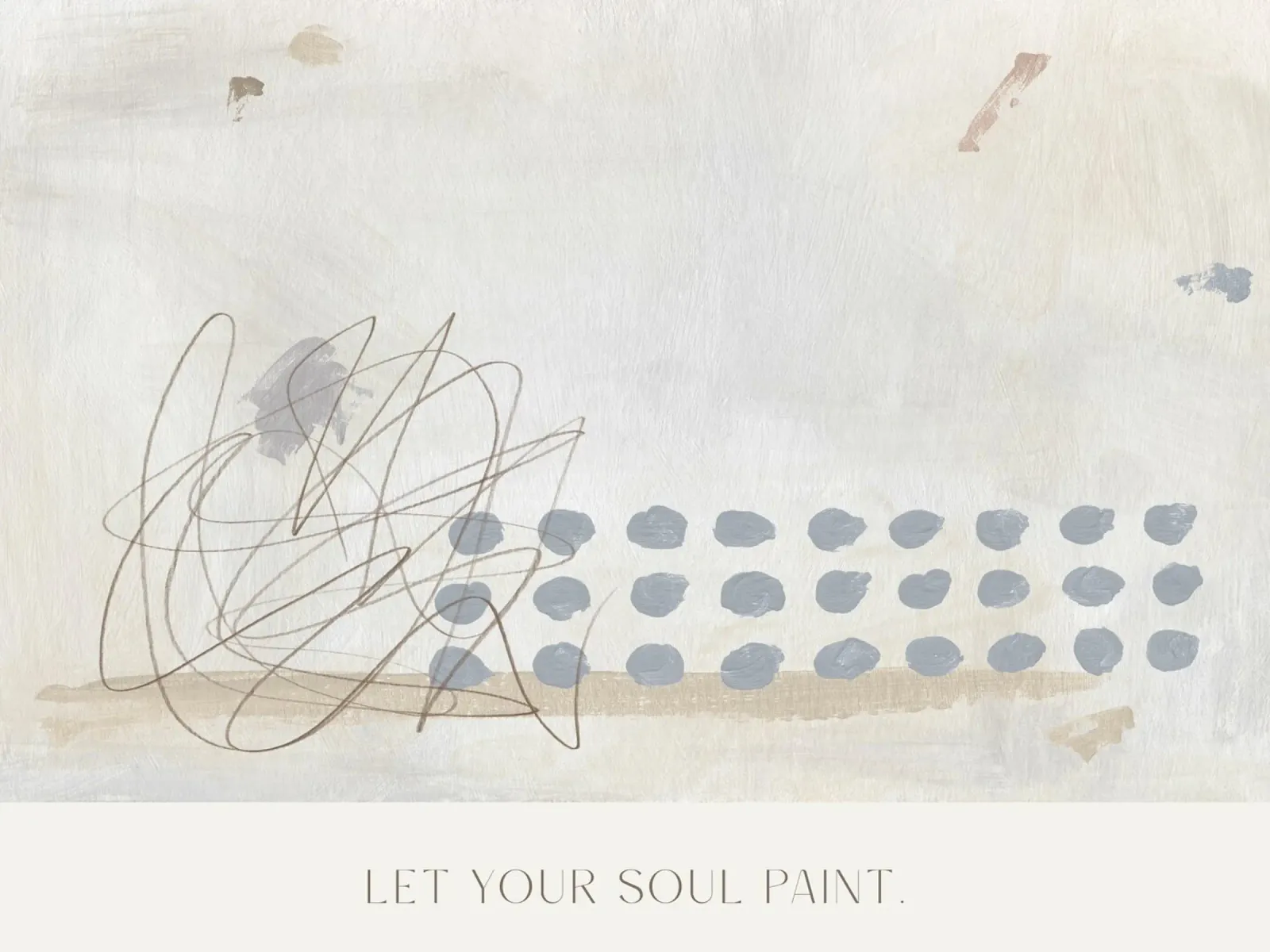 Let Your Soul Paint poster con telaio in plastica da treechild