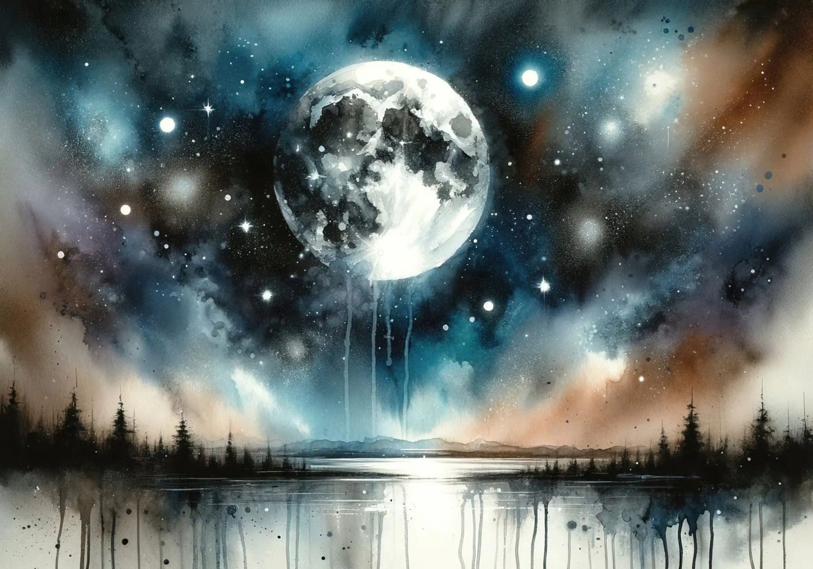 Moonlit Mystique poster by Chromatic Fusion Studio
