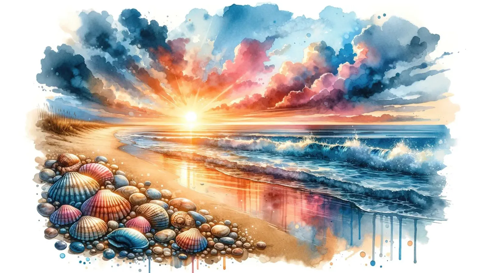 Crepuscolo dell'oceano tela con Cornice a cassetta da Chromatic Fusion Studio