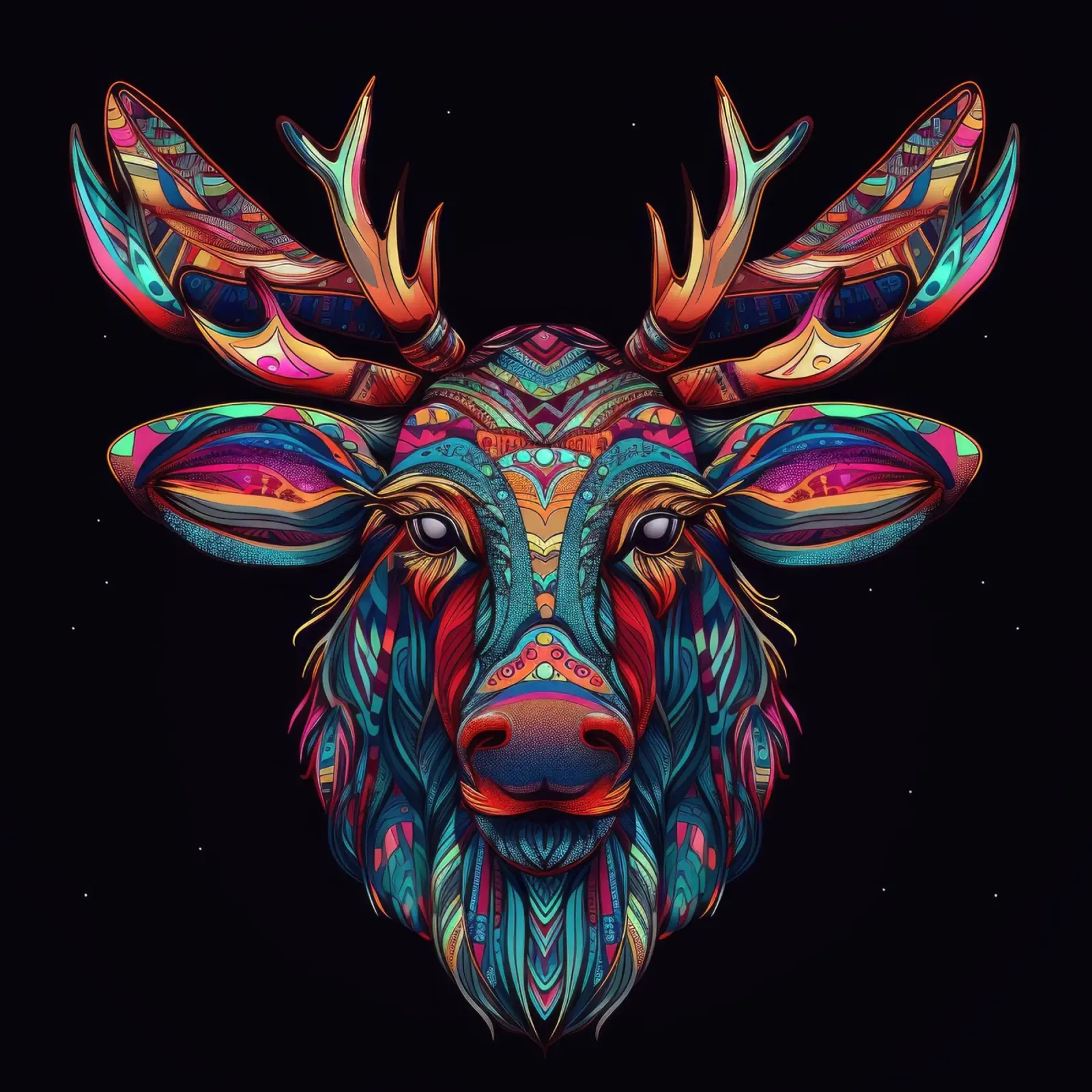 Alce Tatoo pellicola backlit da Animal Portraits