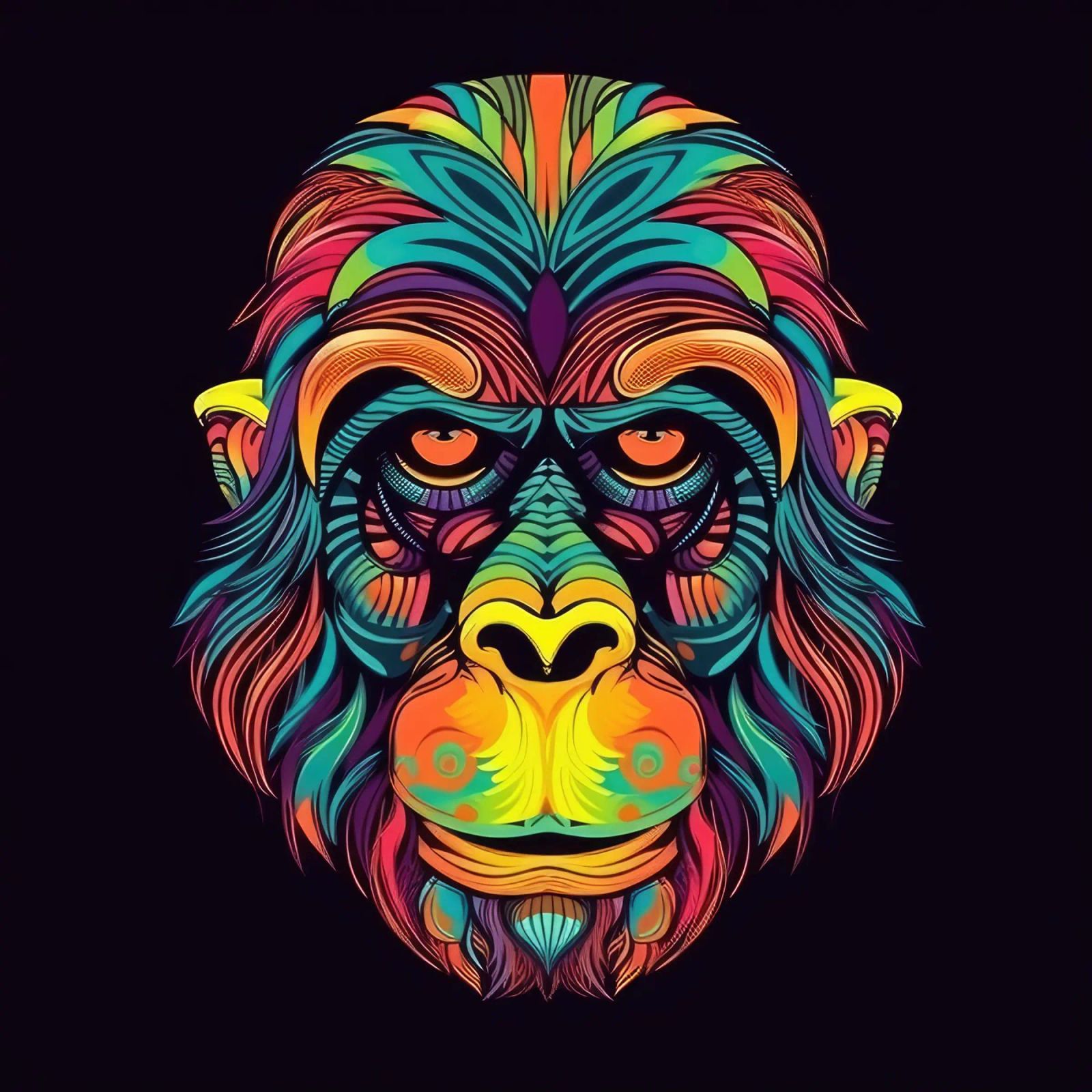 Orangutan Tatoo pellicola backlit da Animal Portraits