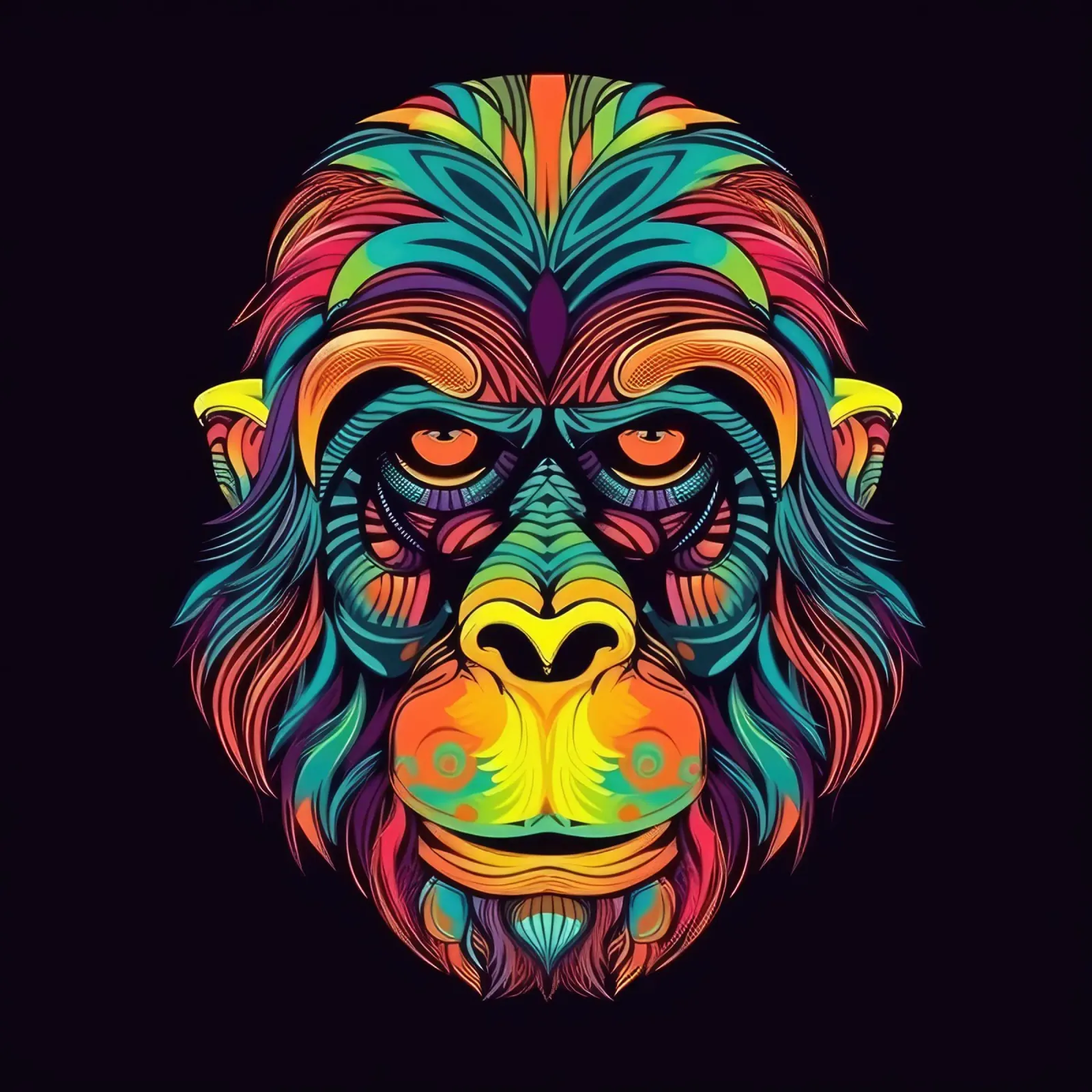 Orangutan Tatoo pellicola backlit da Animal Portraits