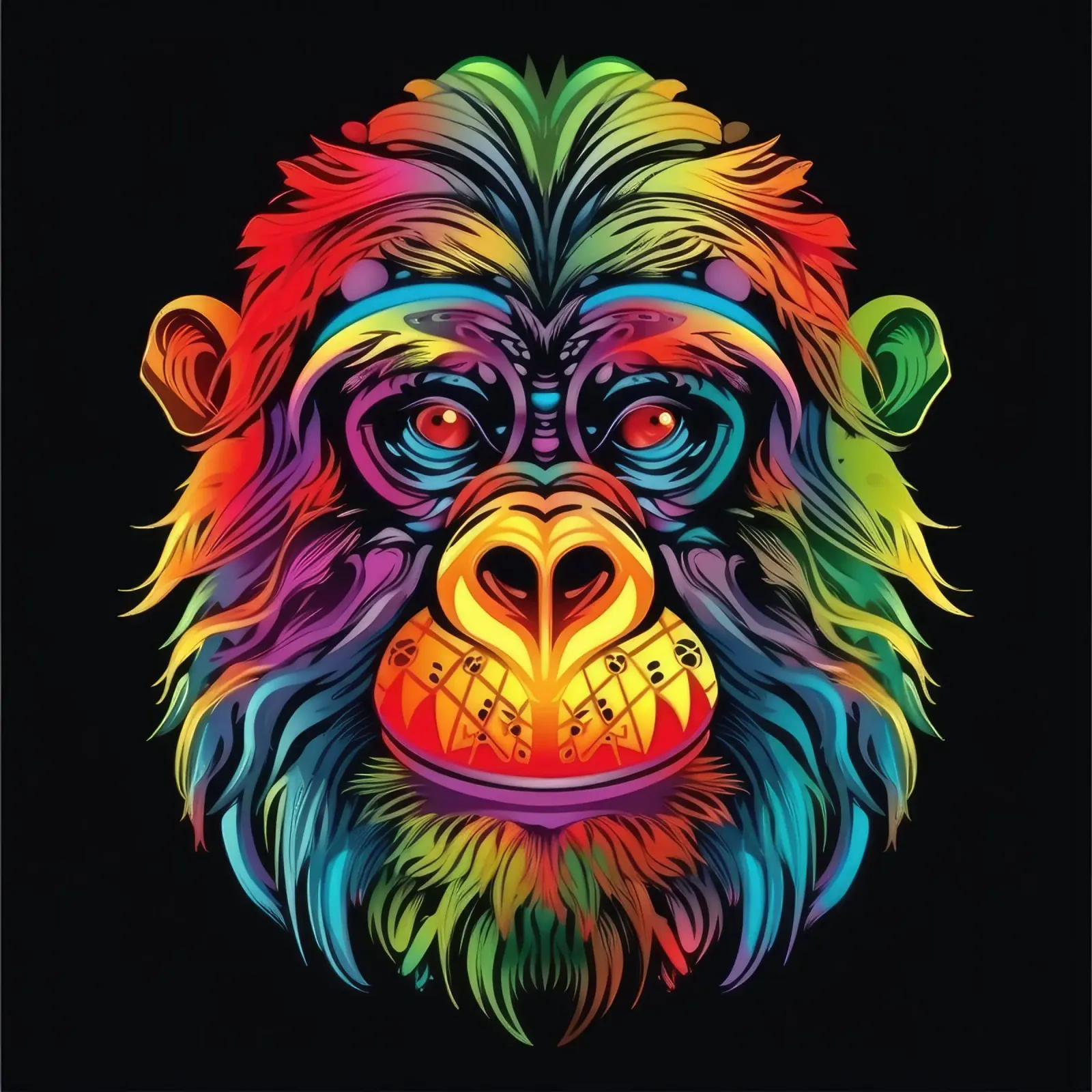 Orangutan Tatoo pellicola backlit da Animal Portraits