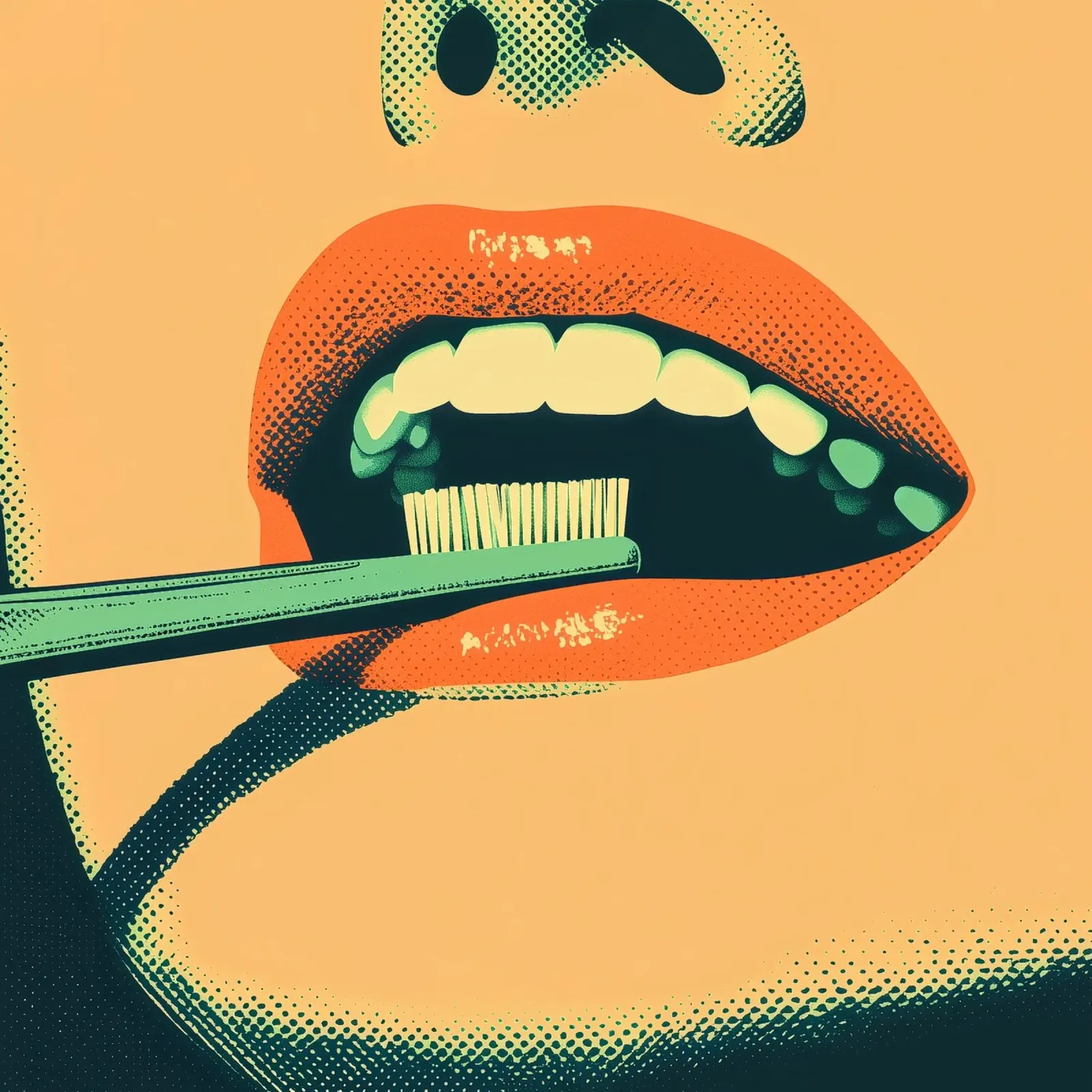 The dentist series - a toothbrush carta hahnemühle da Synthaira