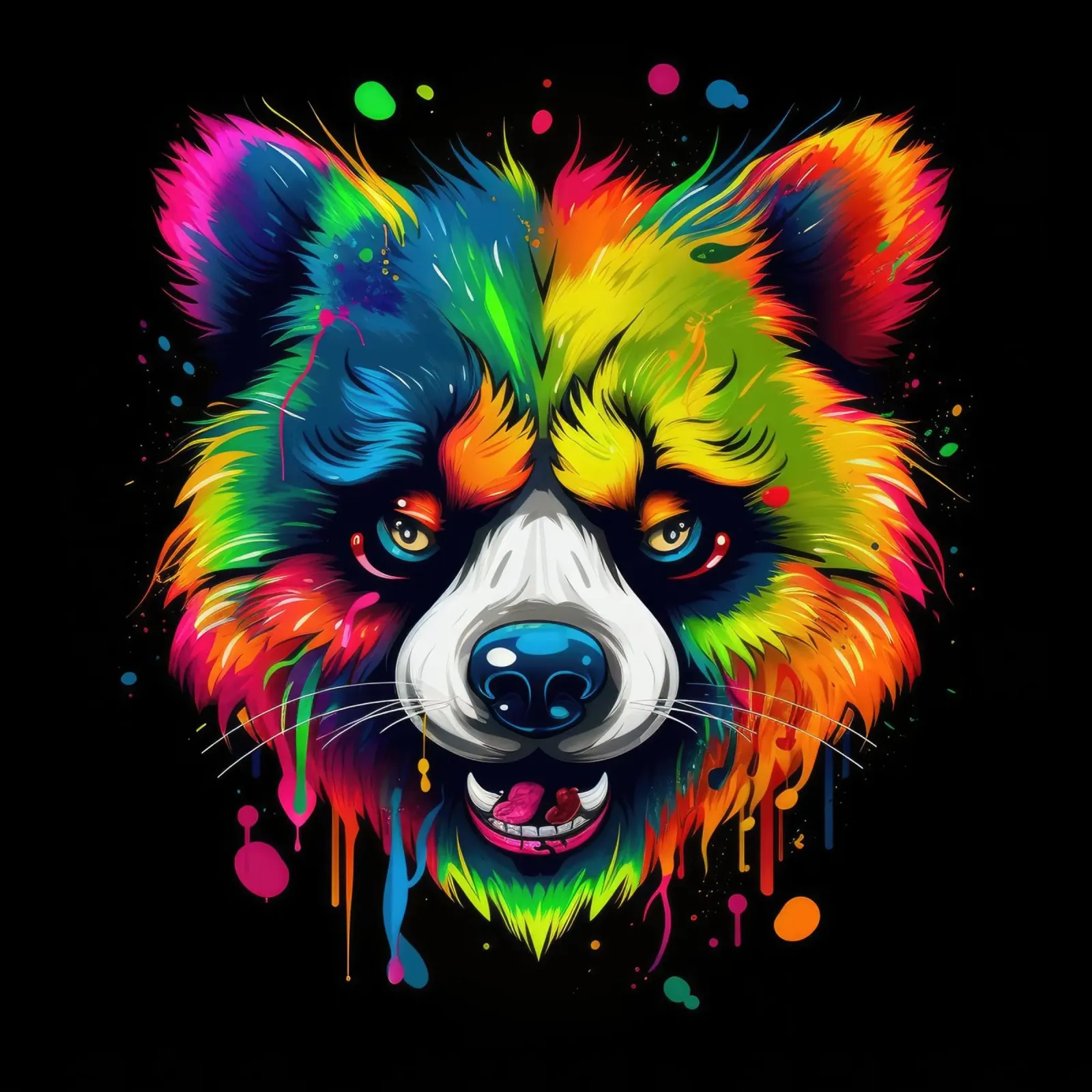 Tatoo Panda plexiglass da Animal Portraits