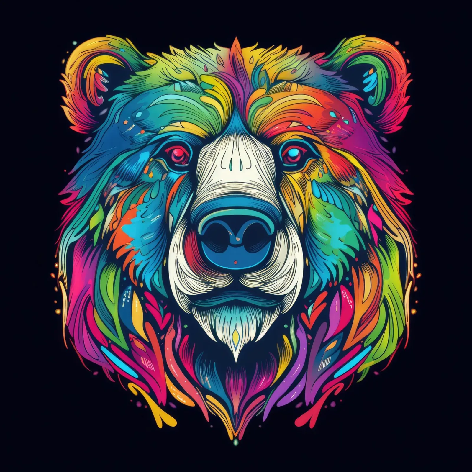 Orso polare tatoo pellicola backlit da Animal Portraits
