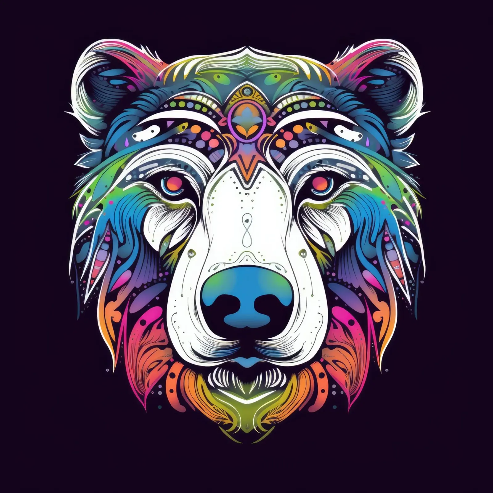 Orso polare tatoo pellicola backlit da Animal Portraits